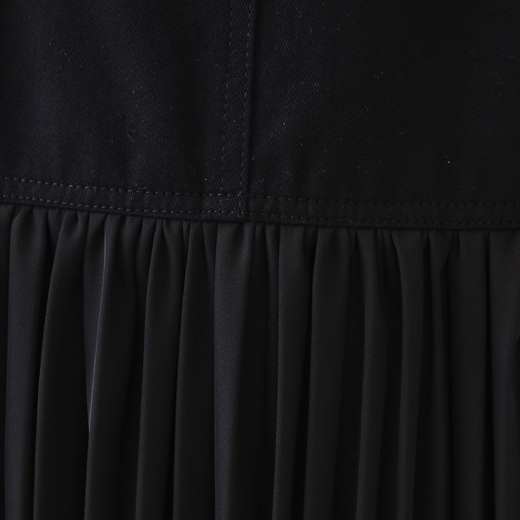 OPAQUE.CLIP「プリーツドッキングジャンパードレス【洗濯機洗い可】」|ジャンパースカート|