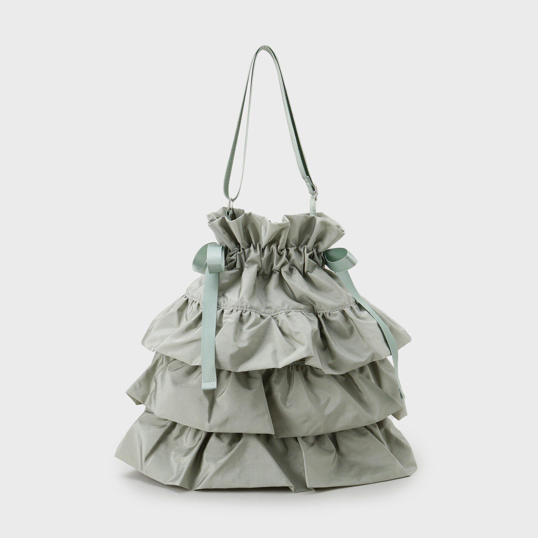 OPAQUE.CLIP「【長さ調整可能】ドロストリボンフリルティアードショルダーバッグ」|ショルダー・メッセンジャー|