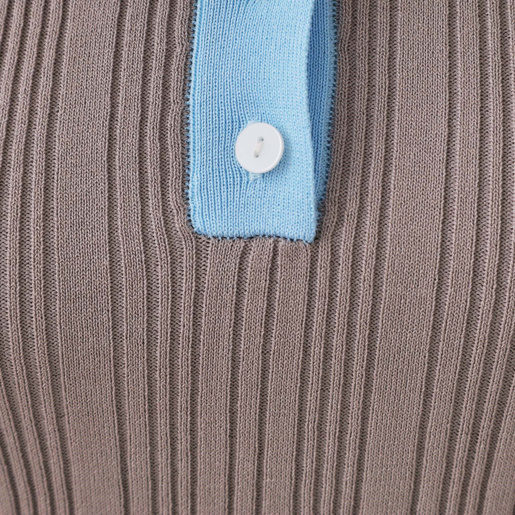 OPAQUE.CLIP「配色ポロランダムリブニット【洗濯機洗い可/抗ピル】」|ニット・セーター|