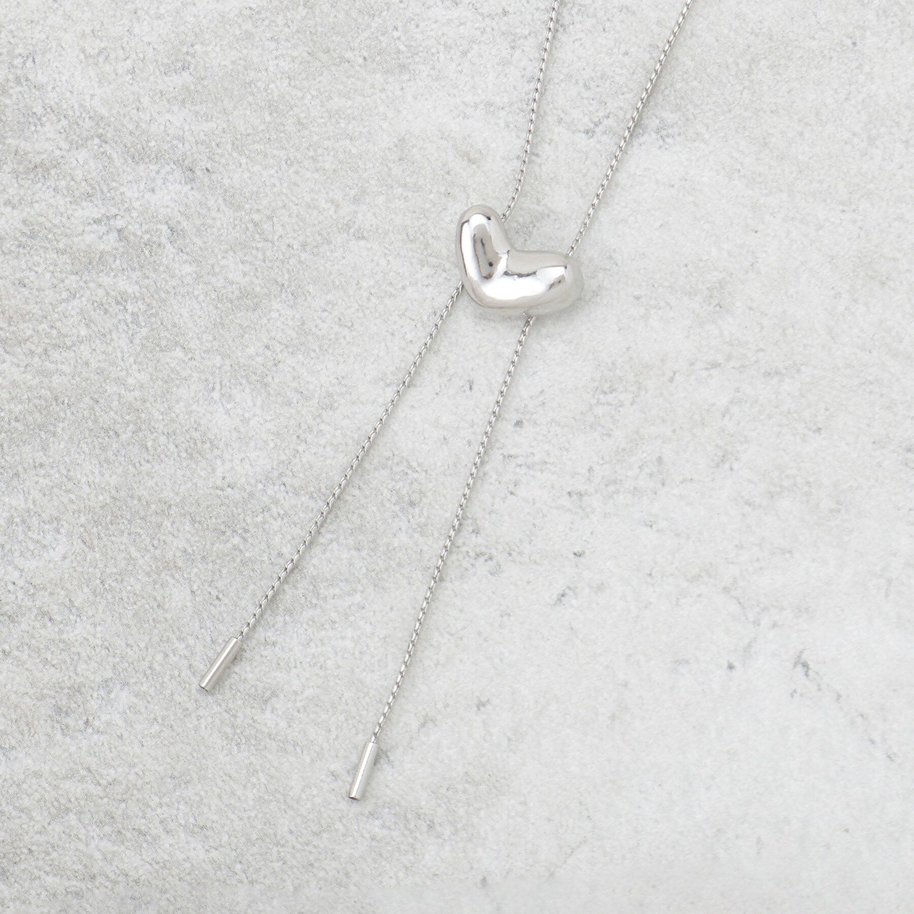 OPAQUE.CLIP「ハートモチーフスライドネックレス」|ネックレス|シルバー(006)