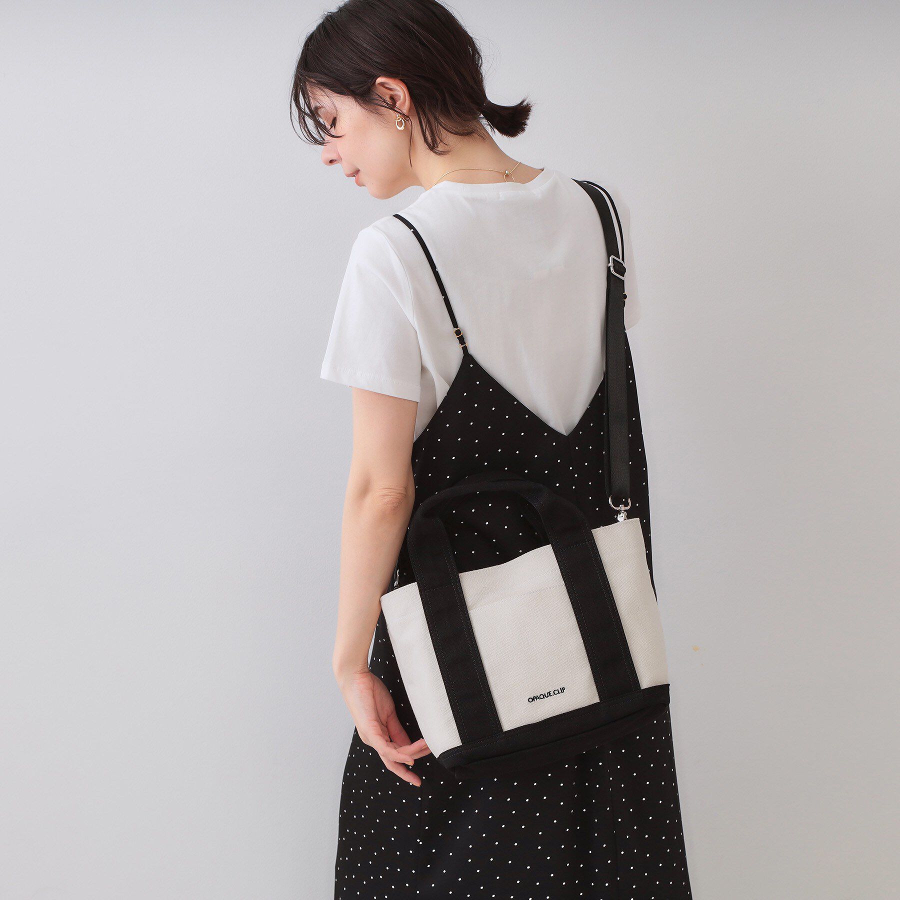 OPAQUE.CLIP「【2WAY／多ポケット】3層セパレートミドルトートバッグ」|トートバッグ|