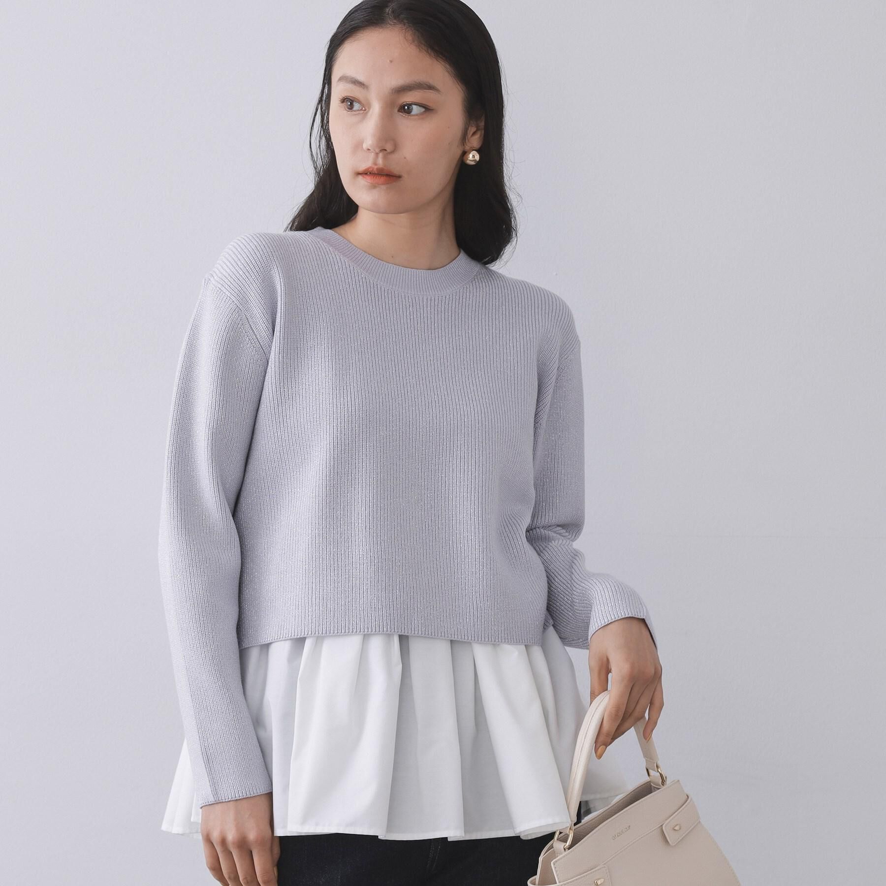 OPAQUE.CLIP「《ツインセット》ショートラメニット&times;フレアタンクトップ【洗濯機OK】」|その他|