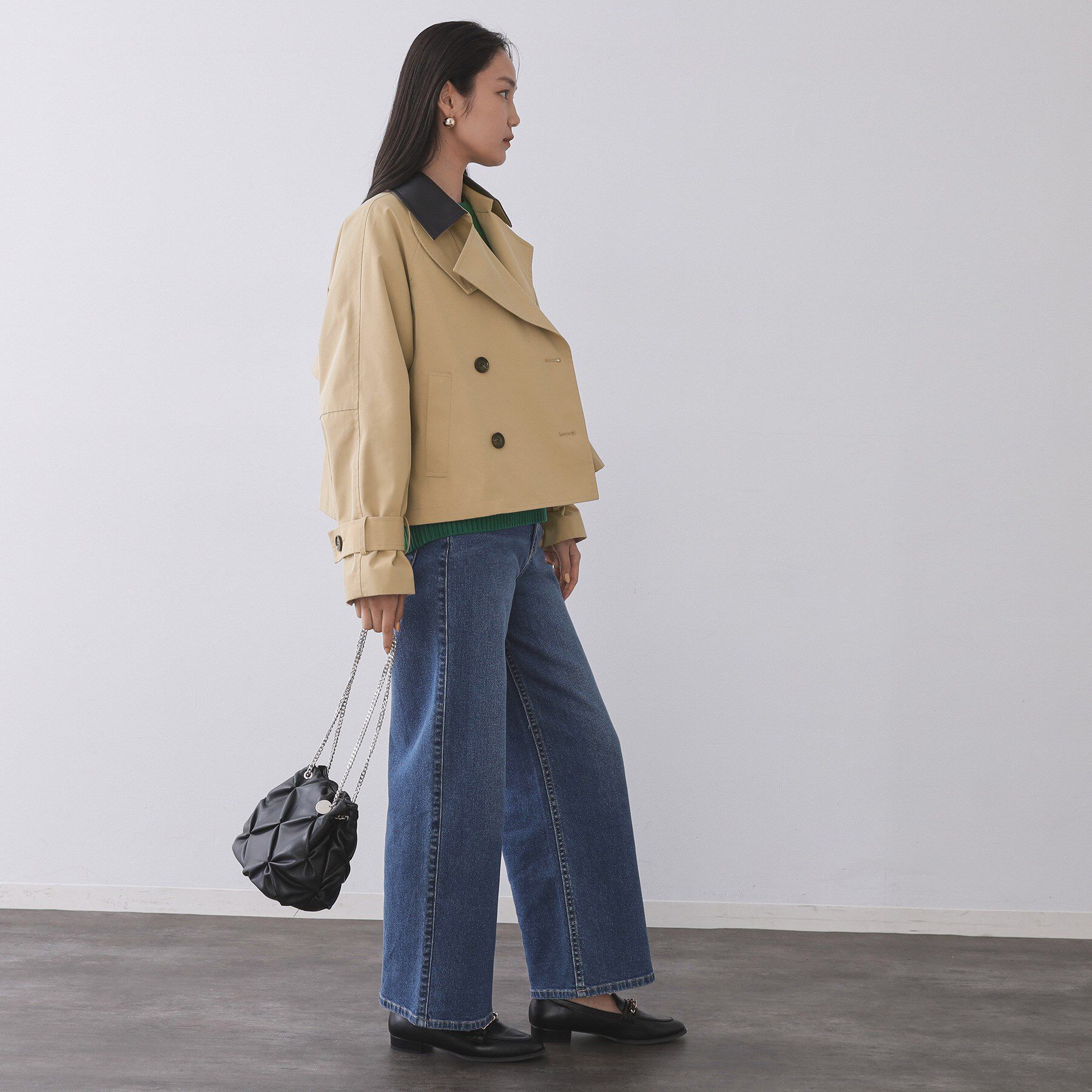 OPAQUE.CLIP「ショートトレンチコート【洗える】」|トレンチコート|