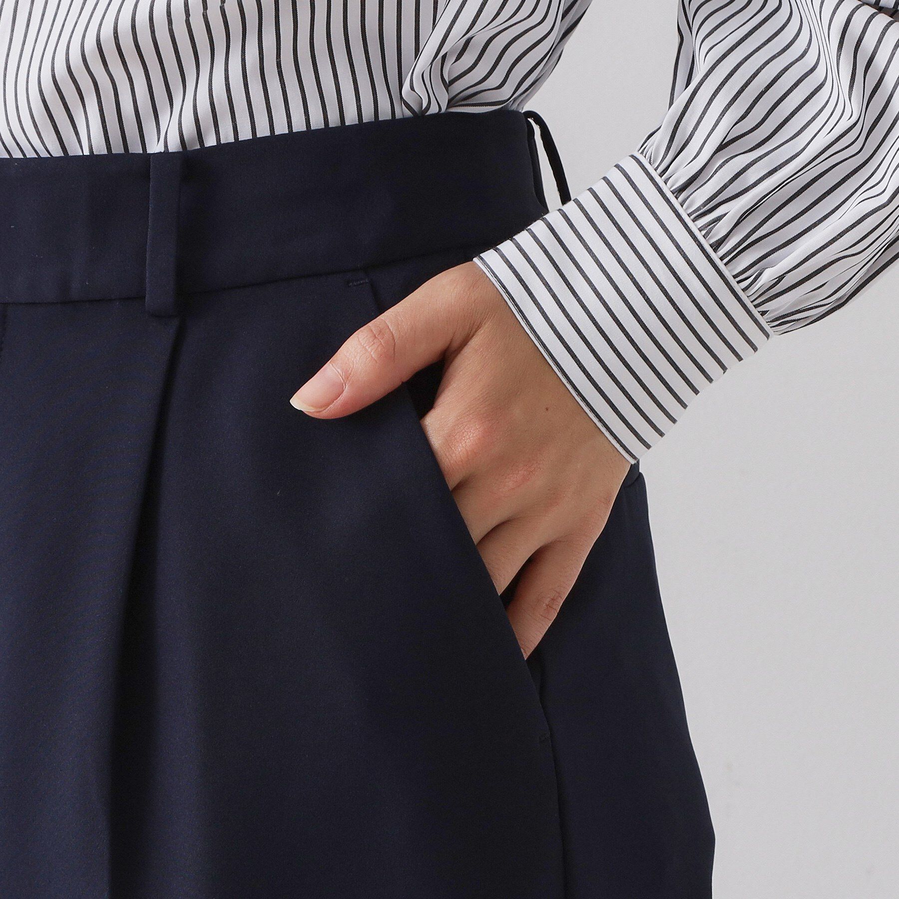 OPAQUE.CLIP「≪通勤・セレモニーセットアップ対応≫ ワイドパンツダブルクロス【洗濯機OK】」|その他|