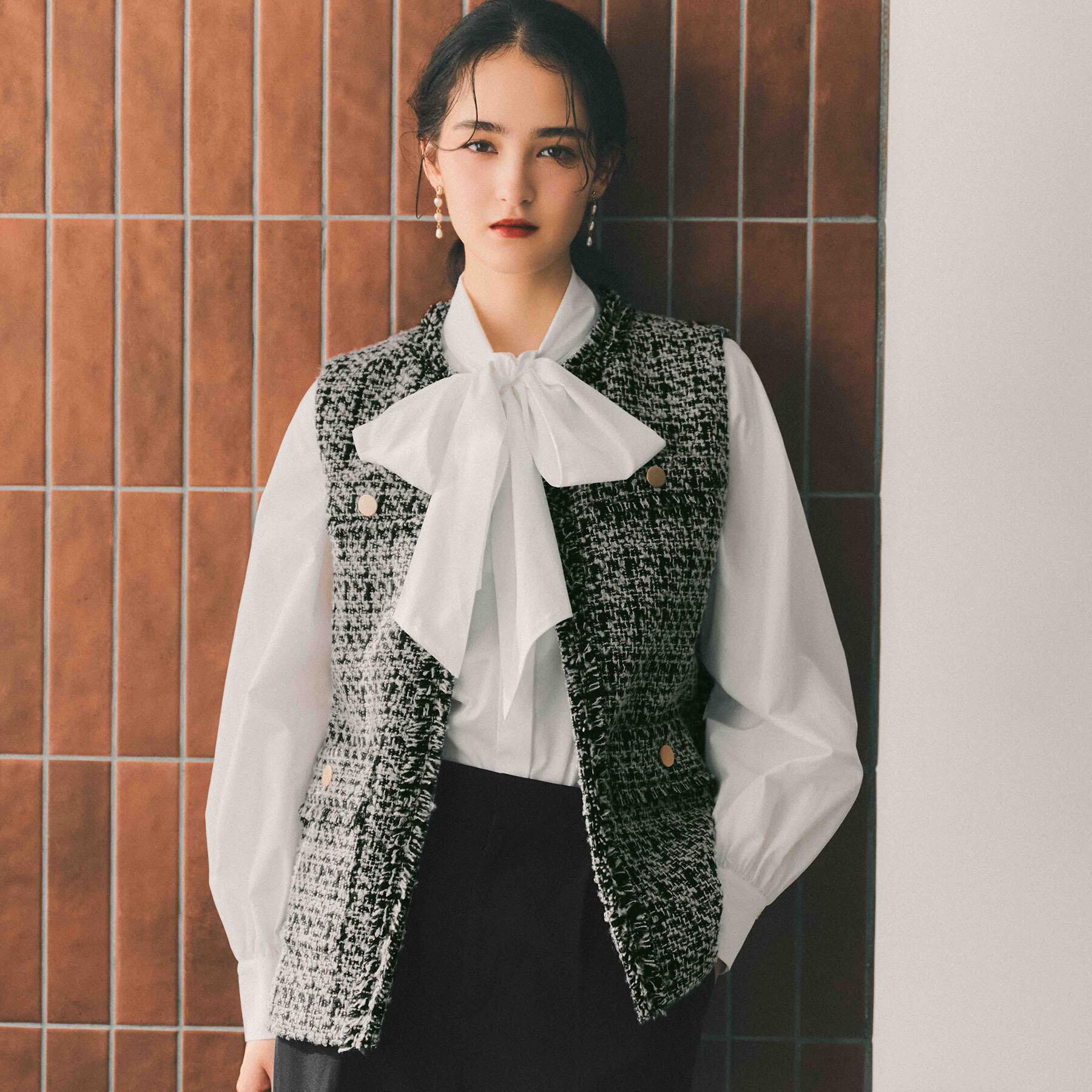 OPAQUE.CLIP「≪通勤・セレモニー対応≫ボウタイシャツブラウス【洗濯機OK】」|シャツ・ブラウス|