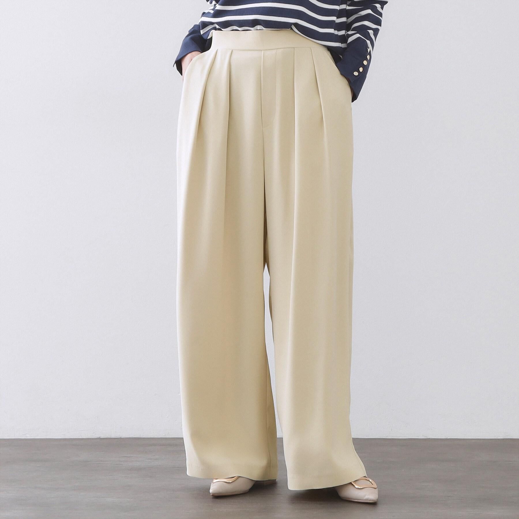 OPAQUE.CLIP「タックイージーワイドパンツ【洗濯機OK】」|その他|