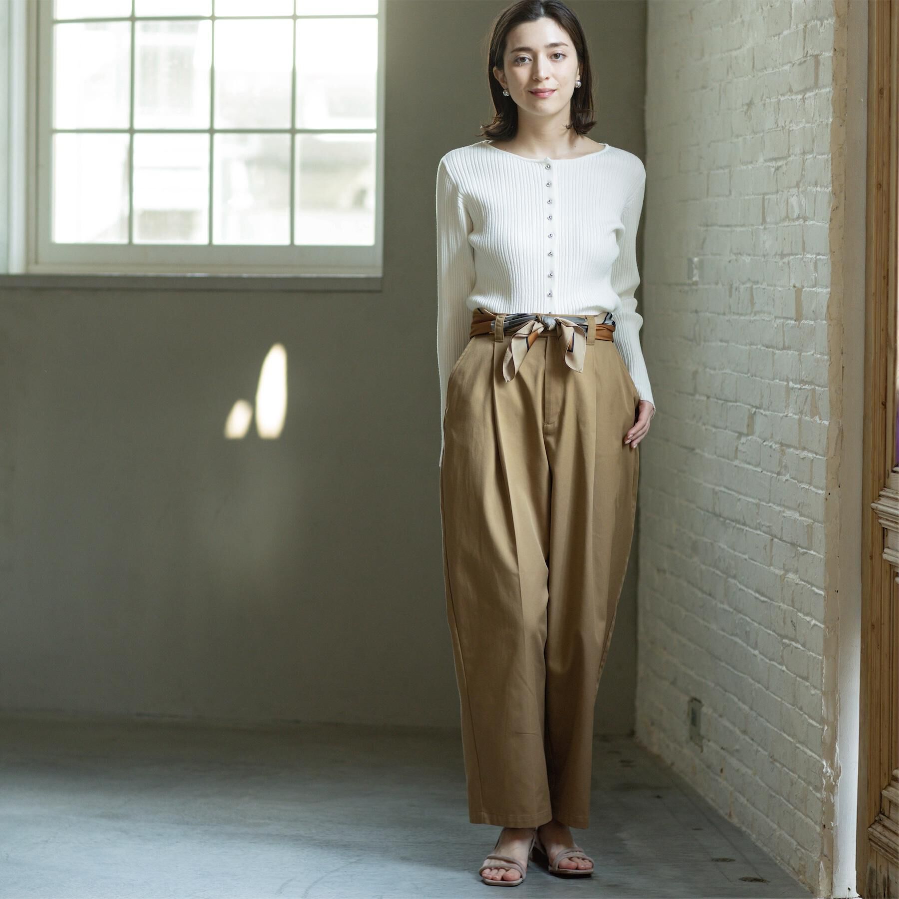 OPAQUE.CLIP「バレルレッグチノパンツ【洗濯機OK】」|その他|