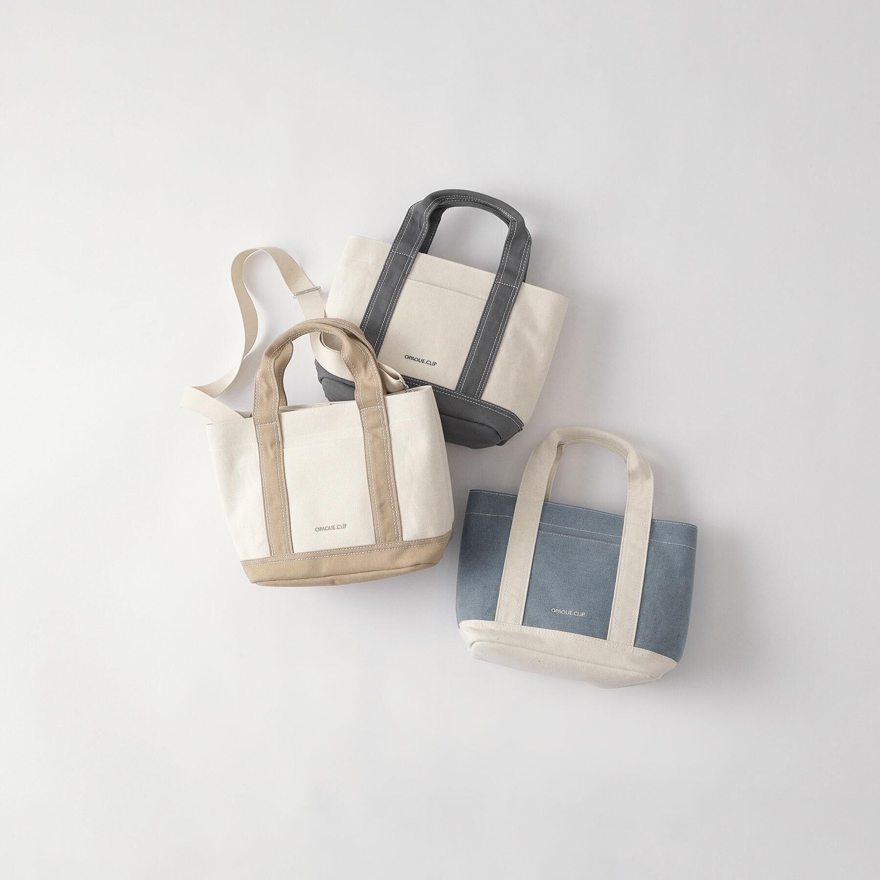 OPAQUE.CLIP「2WAYバイカラー帆布ミドルトート」|トートバッグ|