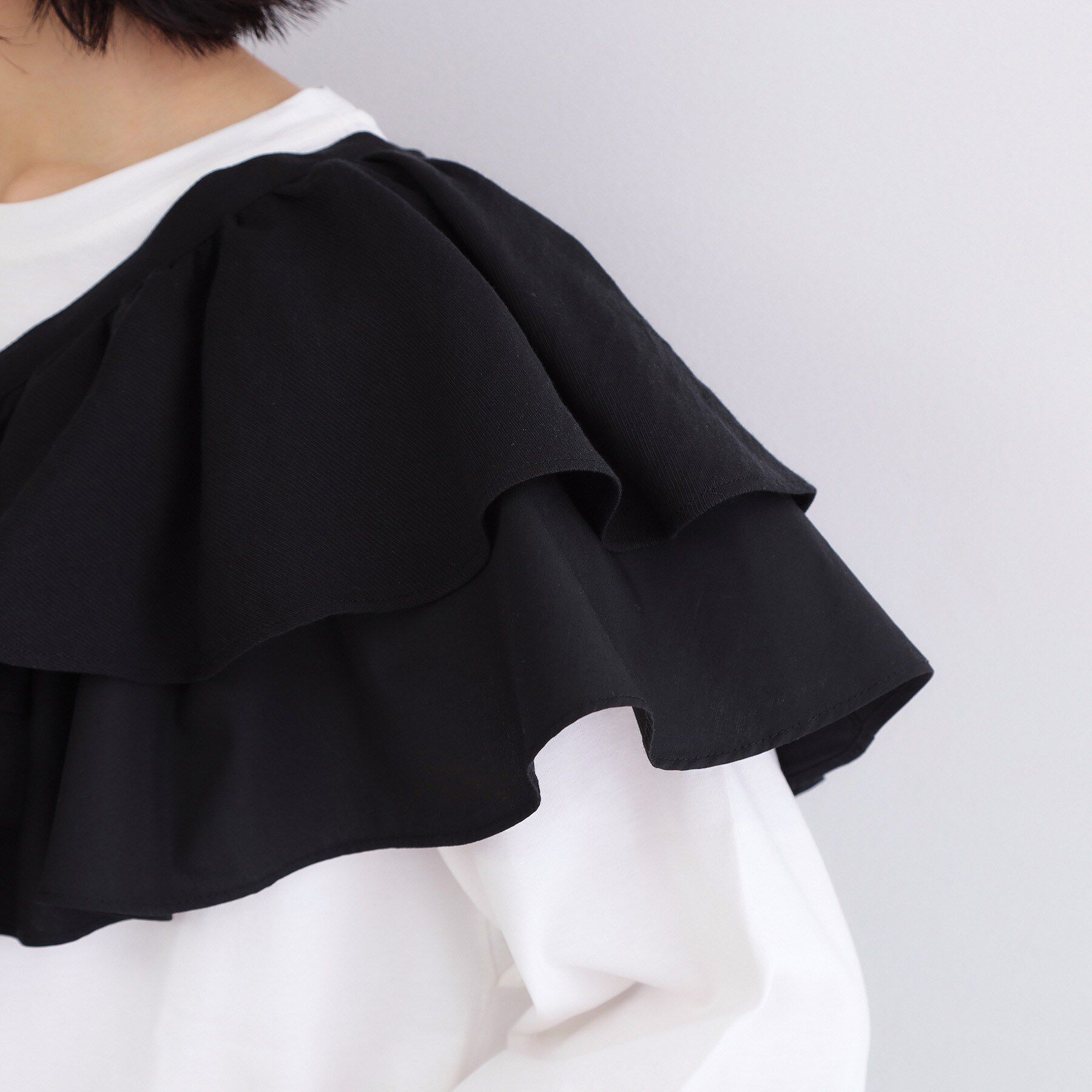OPAQUE.CLIP「ラッフルフリルケープ【洗濯機OK】」|シャツ・ブラウス|
