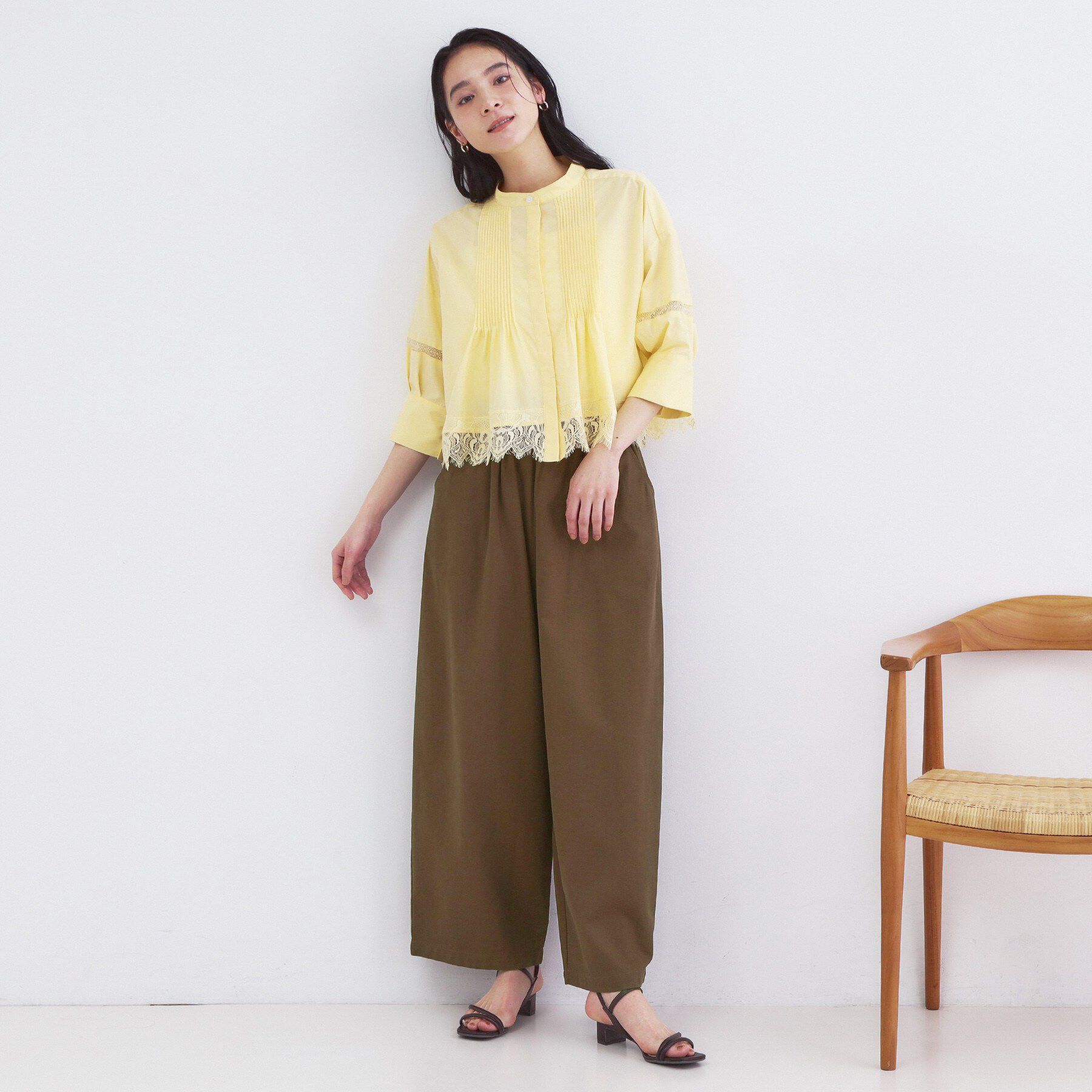 OPAQUE.CLIP「バレルレッグイージーパンツ【洗濯機OK】」|その他|