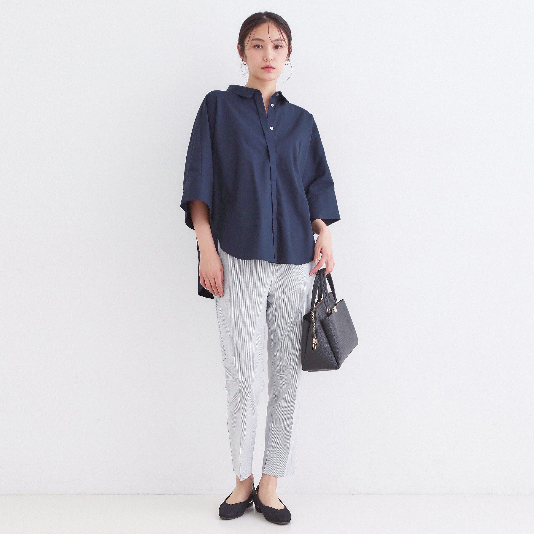 OPAQUE.CLIP「ハーフスリーブシャツ【洗濯機OK/防シワ加工】」|シャツ・ブラウス|