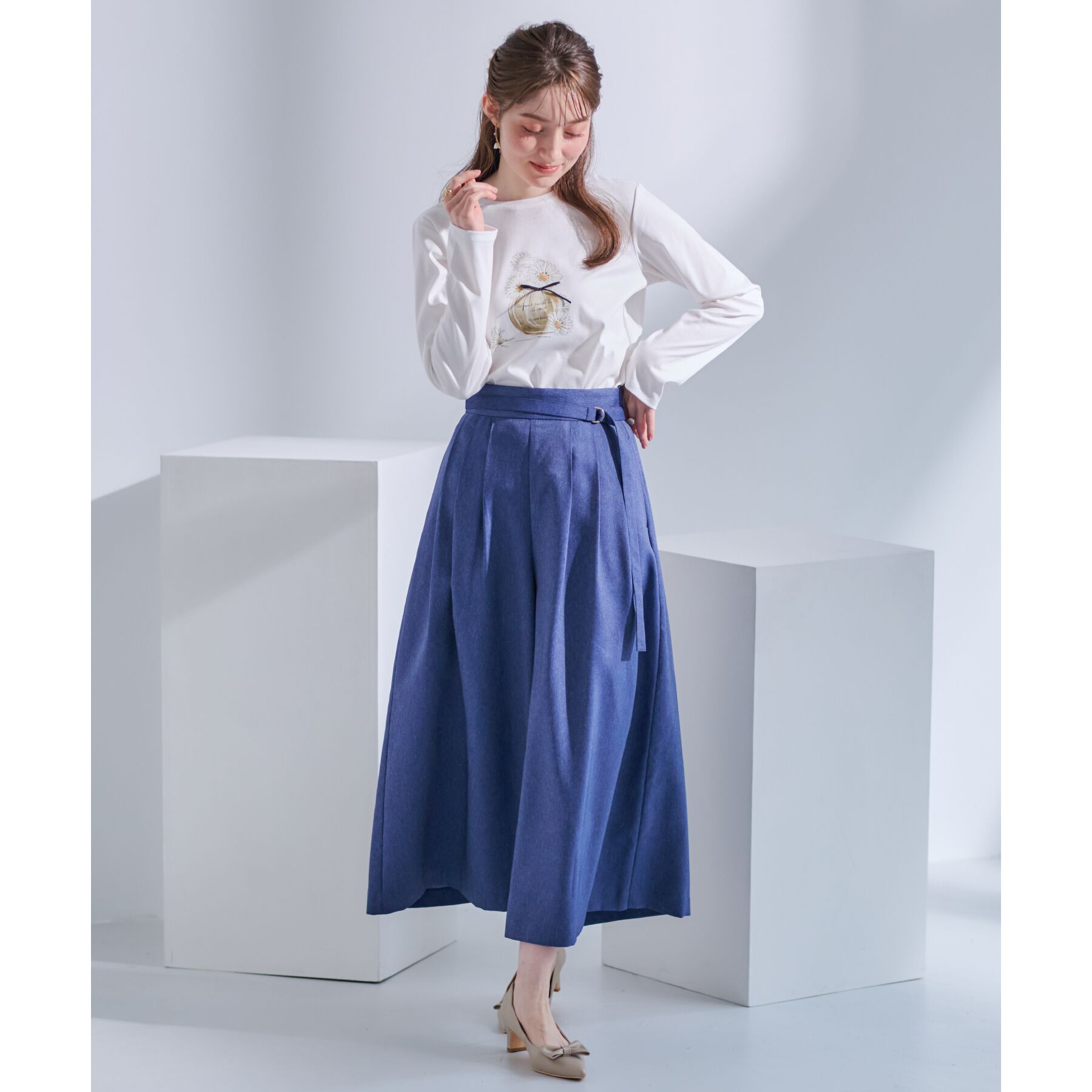 Couture broach「【きれいめ・大人カジュアル・通勤】デニムライクスカンツ」|その他|