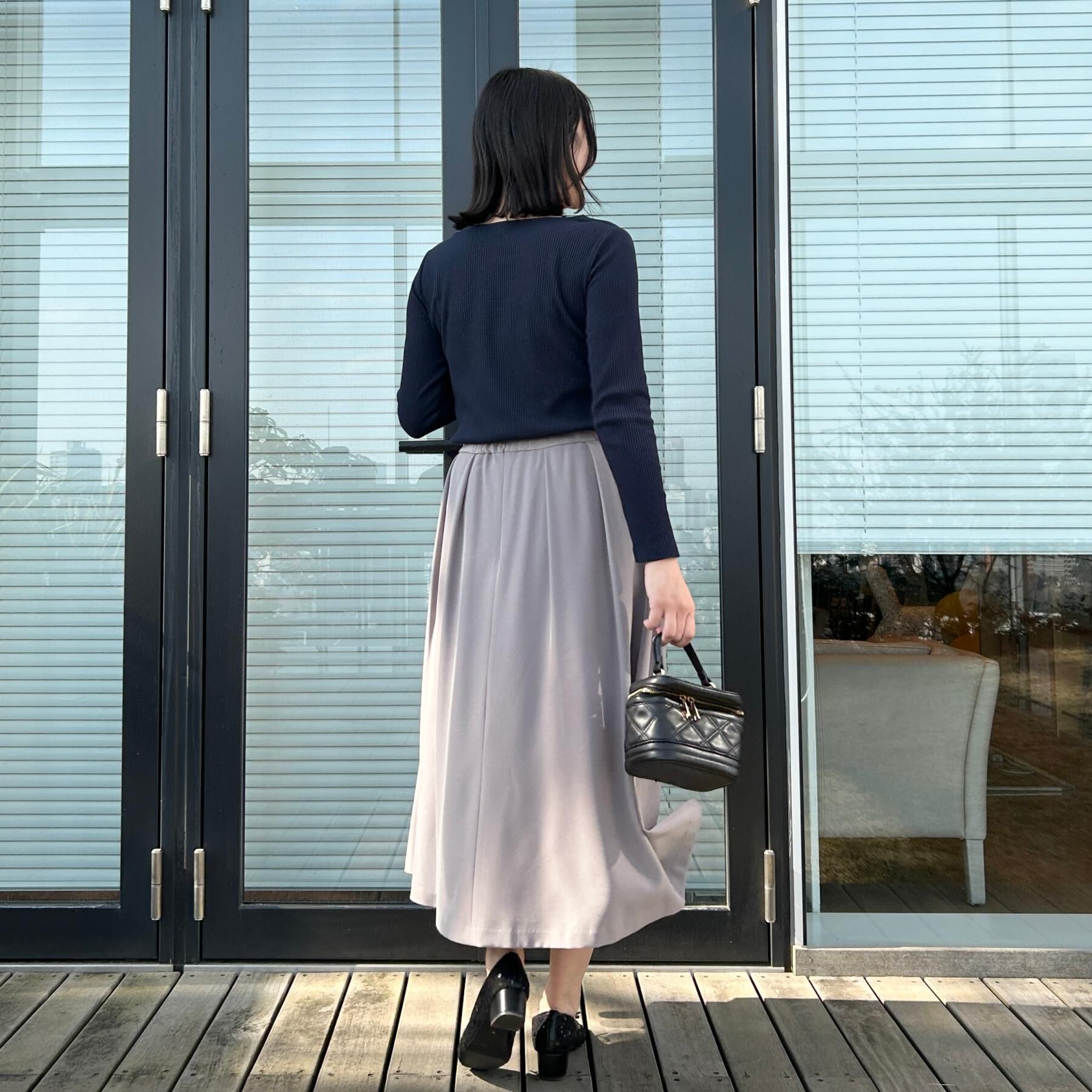 Couture broach「【洗える】ハートネック テレコプルオーバー」|Tシャツ・カットソー|