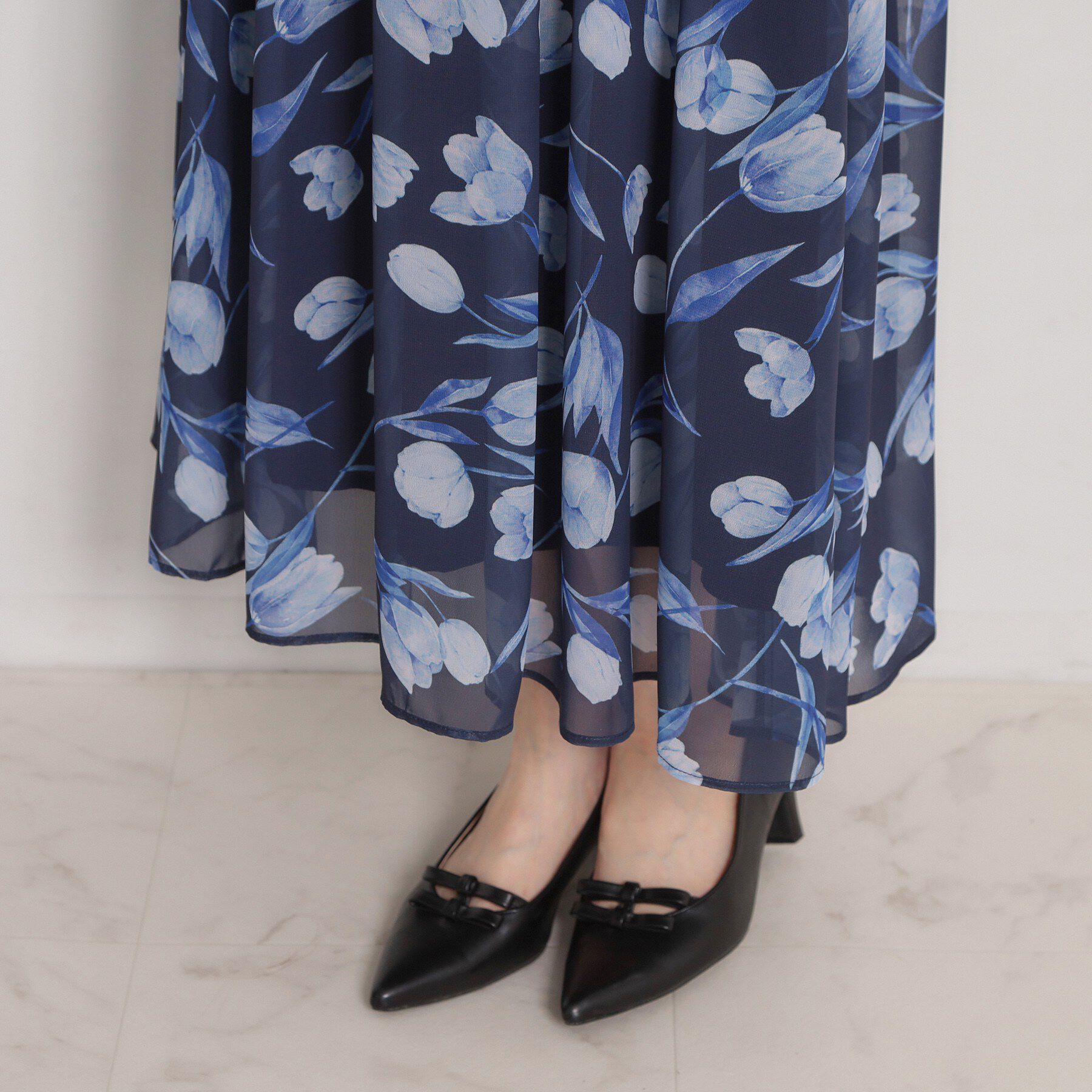 Couture broach「【洗える】チューリップ柄スカート」|スカート|