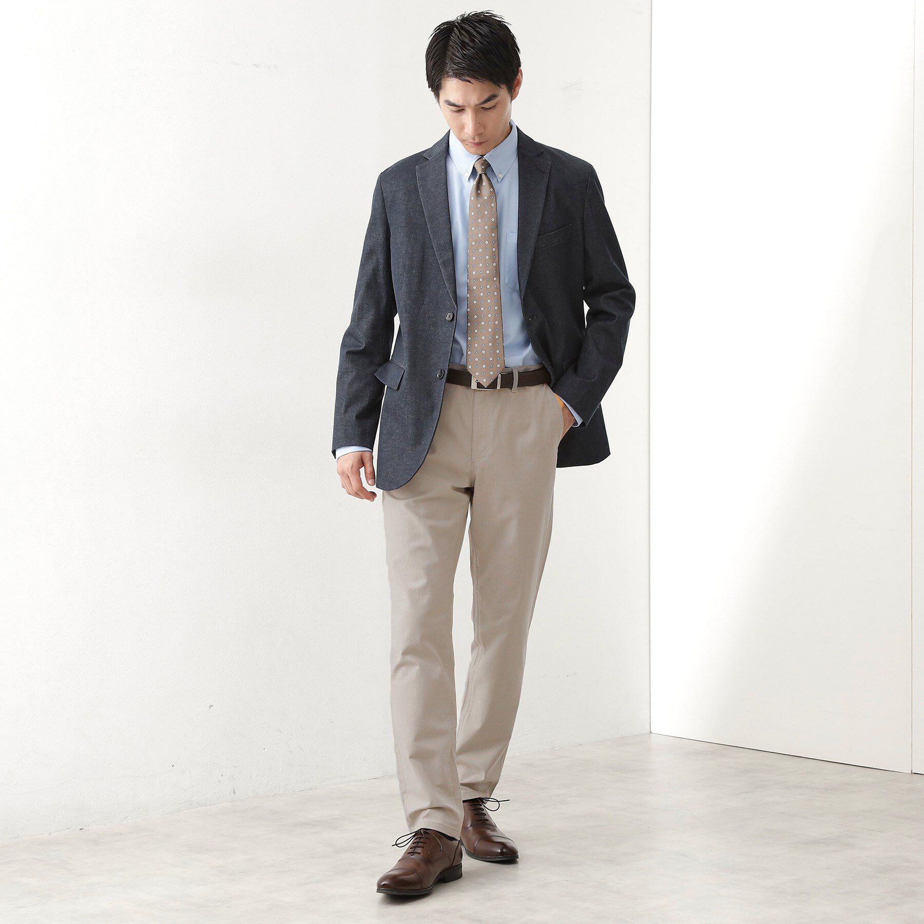 THE SHOP TK「【オールシーズン穿ける！】7DAYSストレッチへリンボンパンツ　ON&hArr;OFF兼用」|その他|