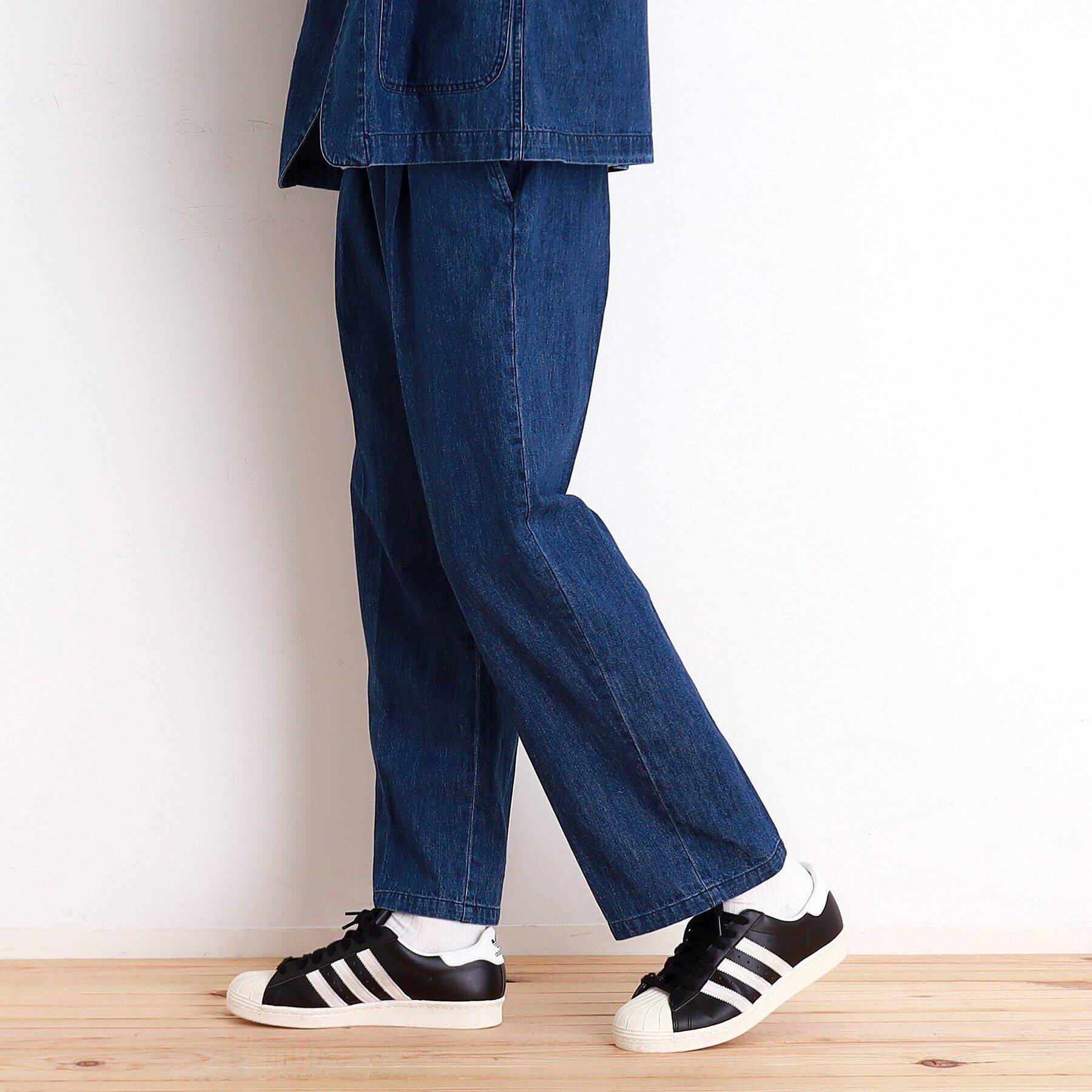 THE SHOP TK「綿麻デニムワイドイージーパンツ　セットアップ可」|その他|