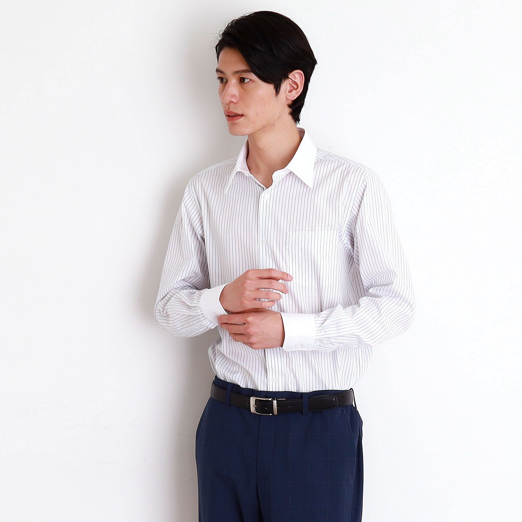 THE SHOP TK「ドレスストライプシャツ【洗濯機OK】」|シャツ・ブラウス|
