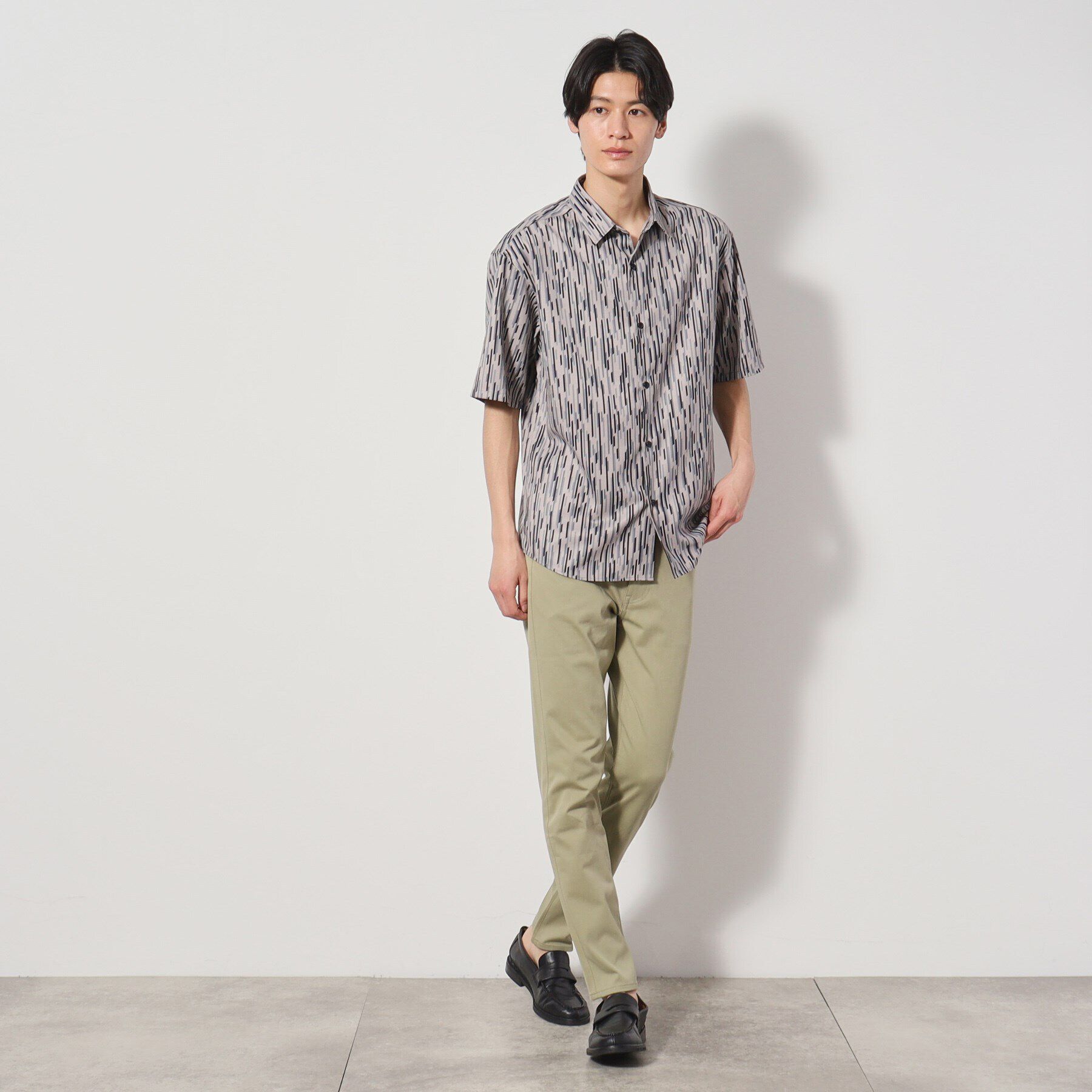 THE SHOP TK「ドライポリプリント半袖シャツ　洗える/吸水速乾」|シャツ・ブラウス|