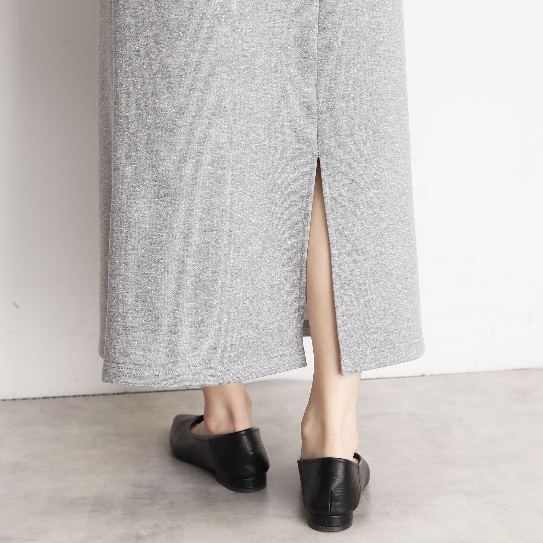 THE SHOP TK「裏毛ラメスカート【洗える】」|スカート|