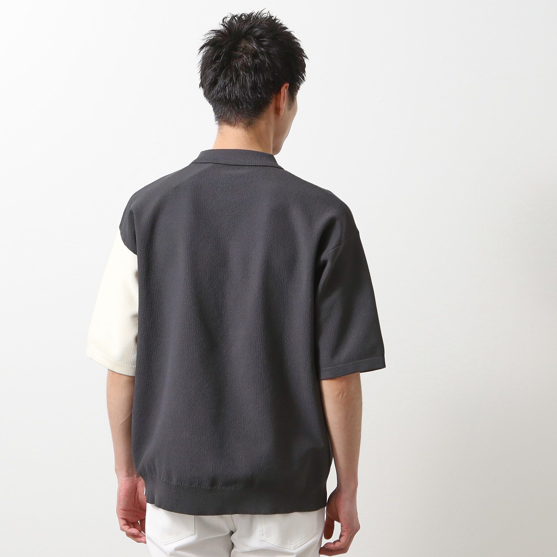 THE SHOP TK「パネルニットポロシャツ」|ポロシャツ|