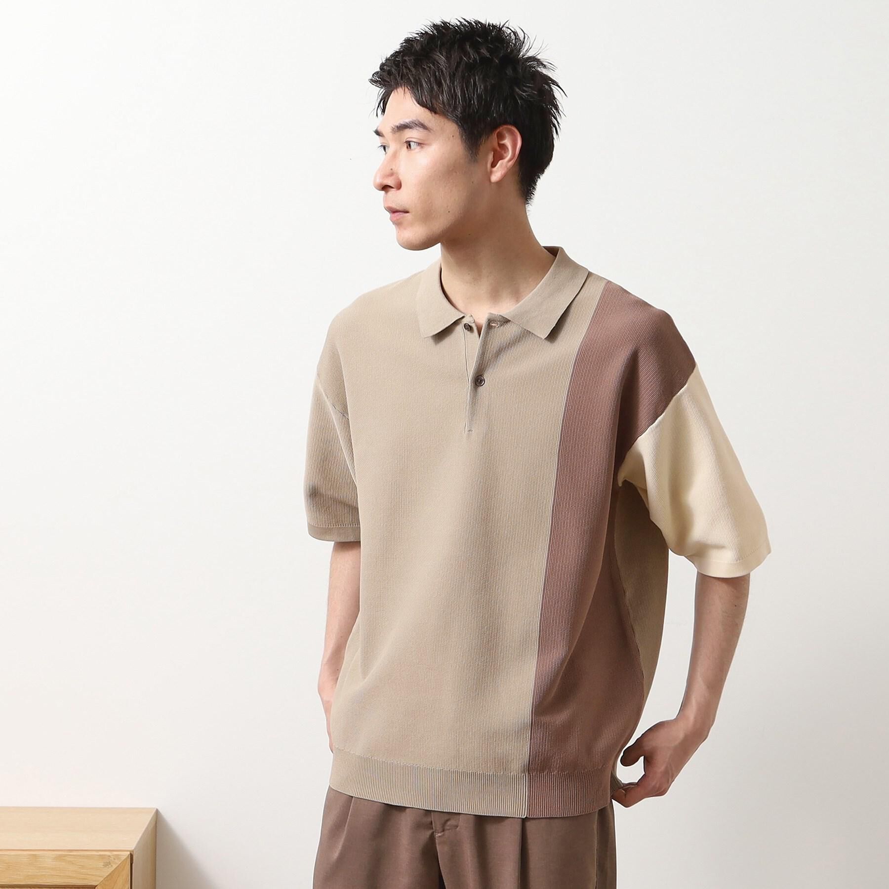THE SHOP TK「パネルニットポロシャツ」|ポロシャツ|