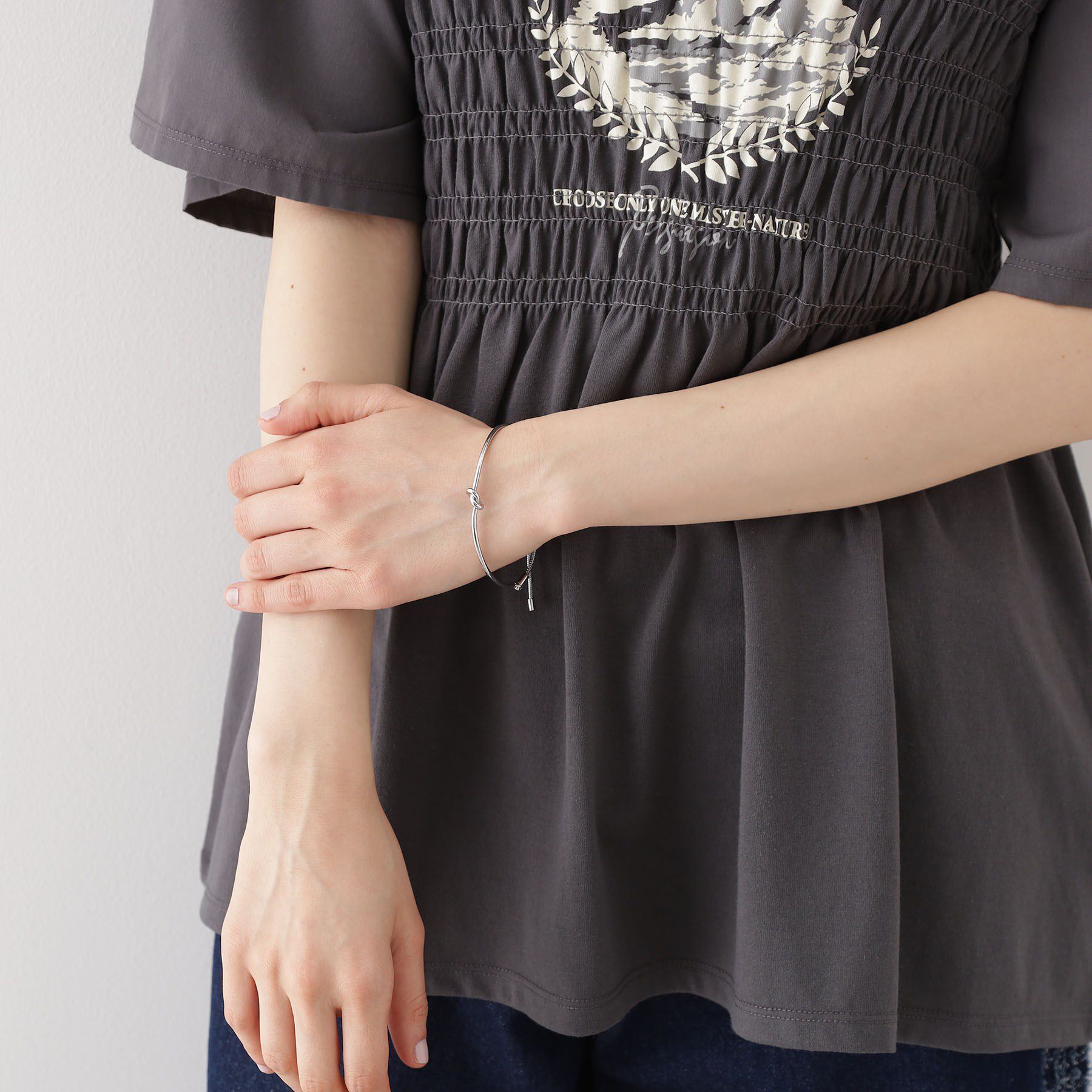 THE SHOP TK「細ノットスライドブレスレット」|ブレスレット・バングル|