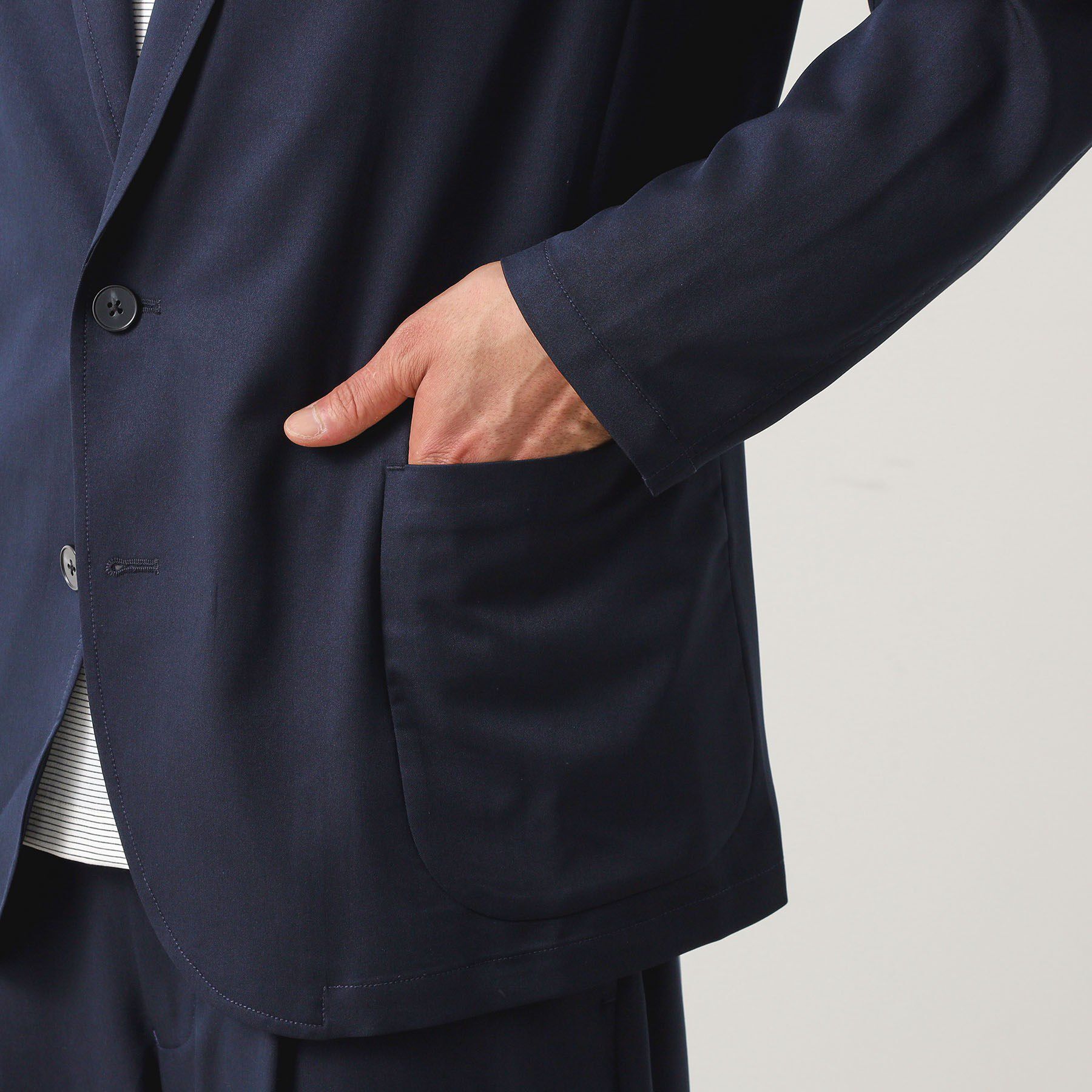 THE SHOP TK「スムースファイバーリラックスジャケット 【セットアップ可／UVカット／イージーケア／洗濯機OK】」|テーラードジャケット|