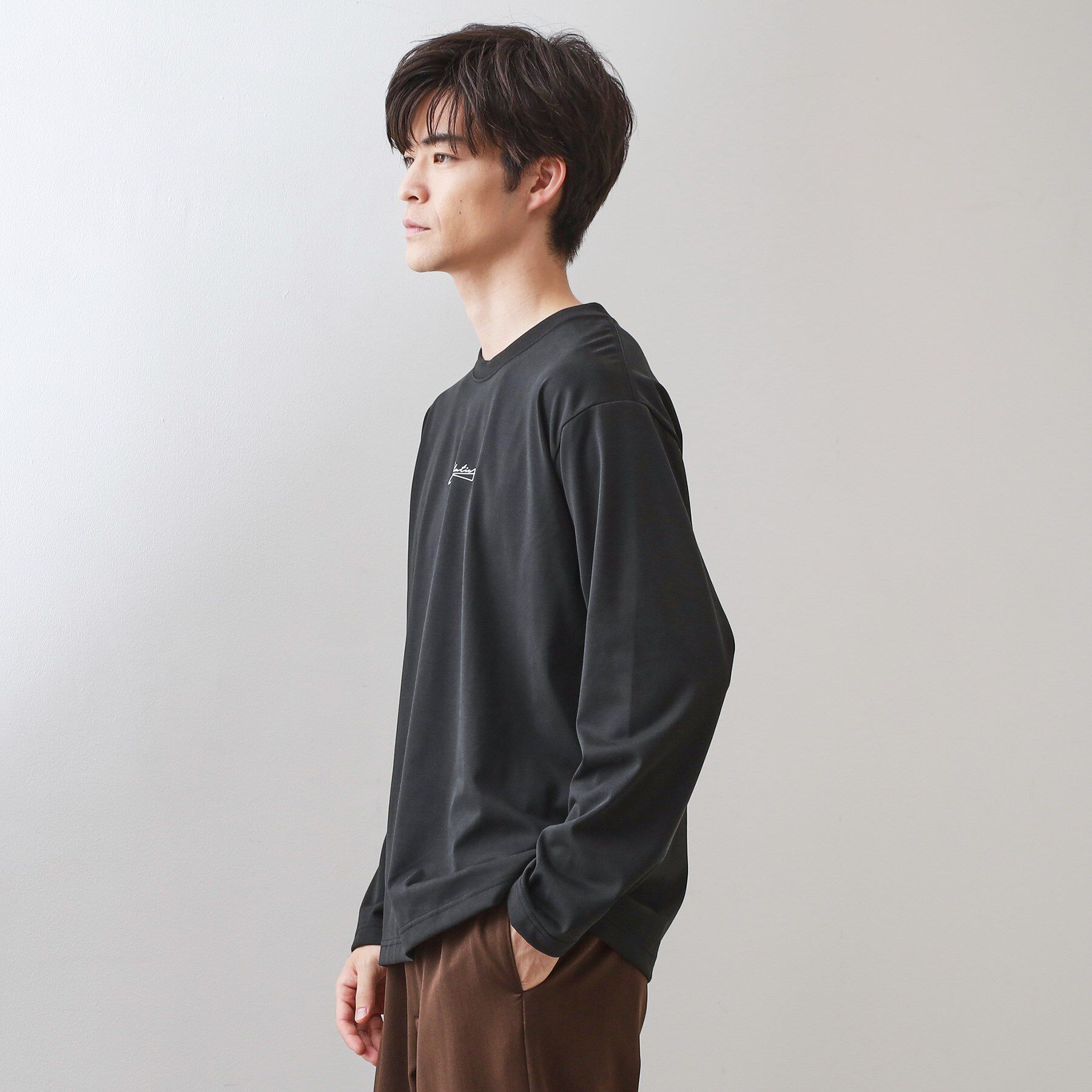 THE SHOP TK「フォトグラフプリント長袖Tシャツ【洗濯機OK】」|Tシャツ・カットソー|