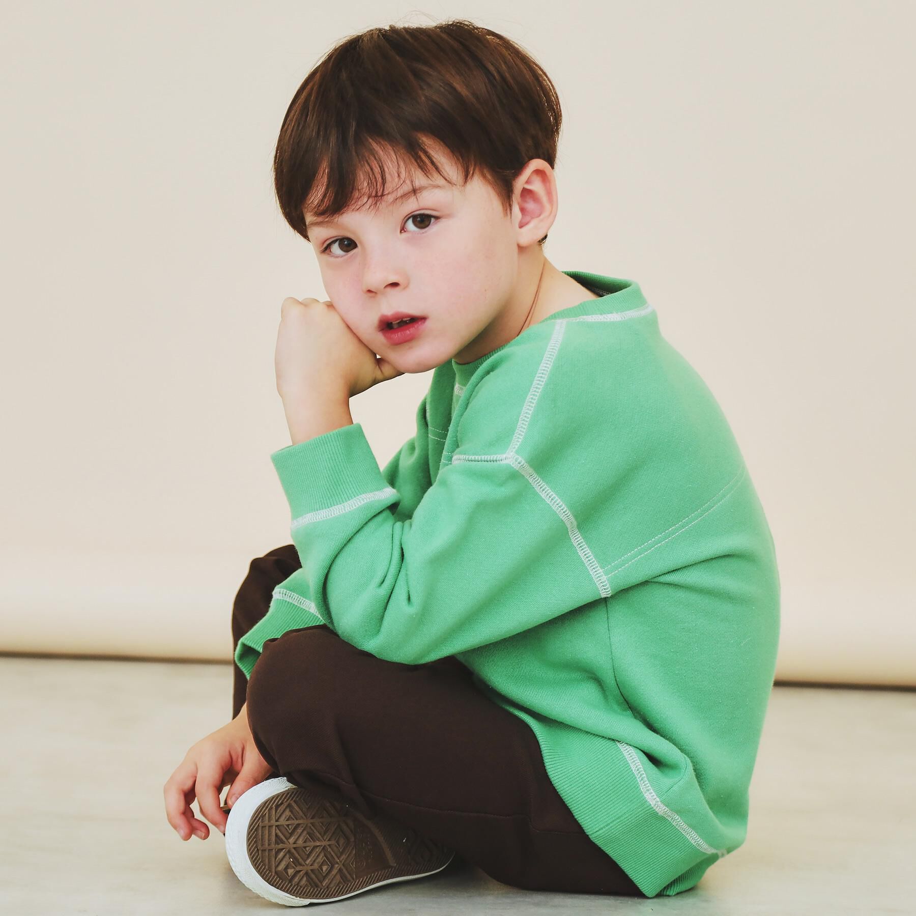 THE SHOP TK「【110-160】カラーロック裏毛プルオーバー」|Tシャツ・カットソー|