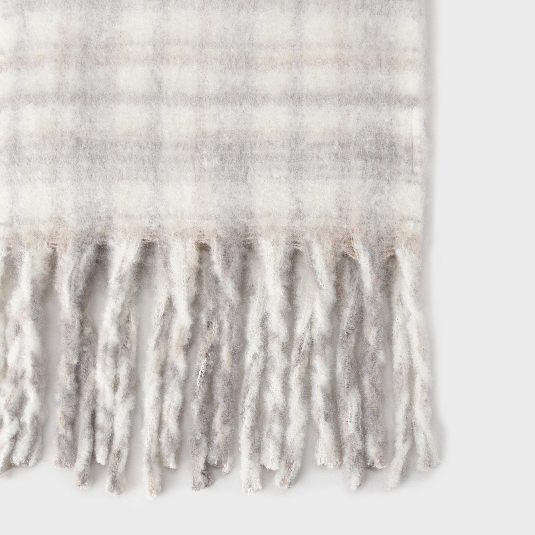 THE SHOP TK「【大き目サイズ】大人ふわふわチェックマフラー」|ストール|