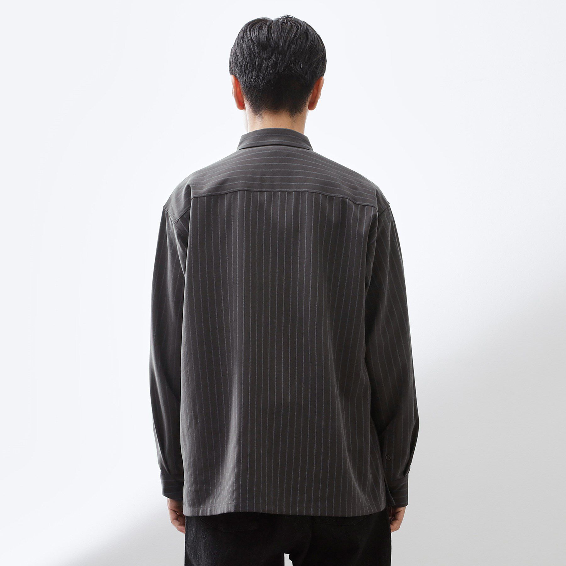 THE SHOP TK「ダブルポケットストライプ長袖シャツ 【洗濯機OK】」|シャツ・ブラウス|