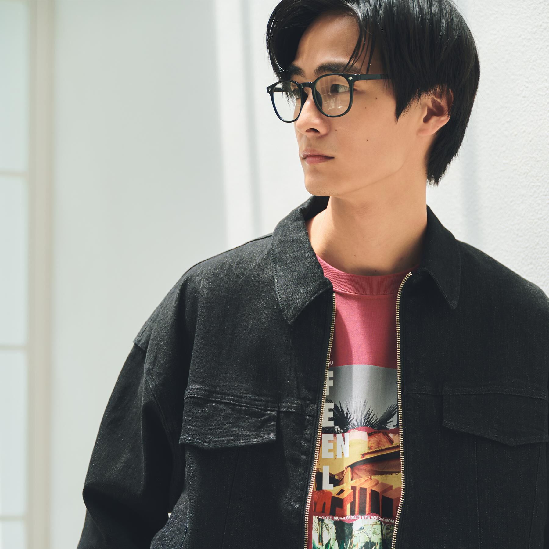 THE SHOP TK「コットンデニムブルゾン 【セットアップ可】」|デニムジャケット|