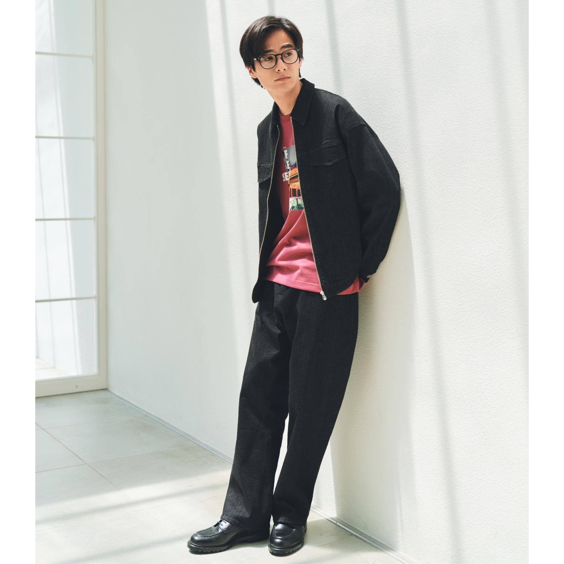 THE SHOP TK「コットンデニムブルゾン 【セットアップ可】」|デニムジャケット|