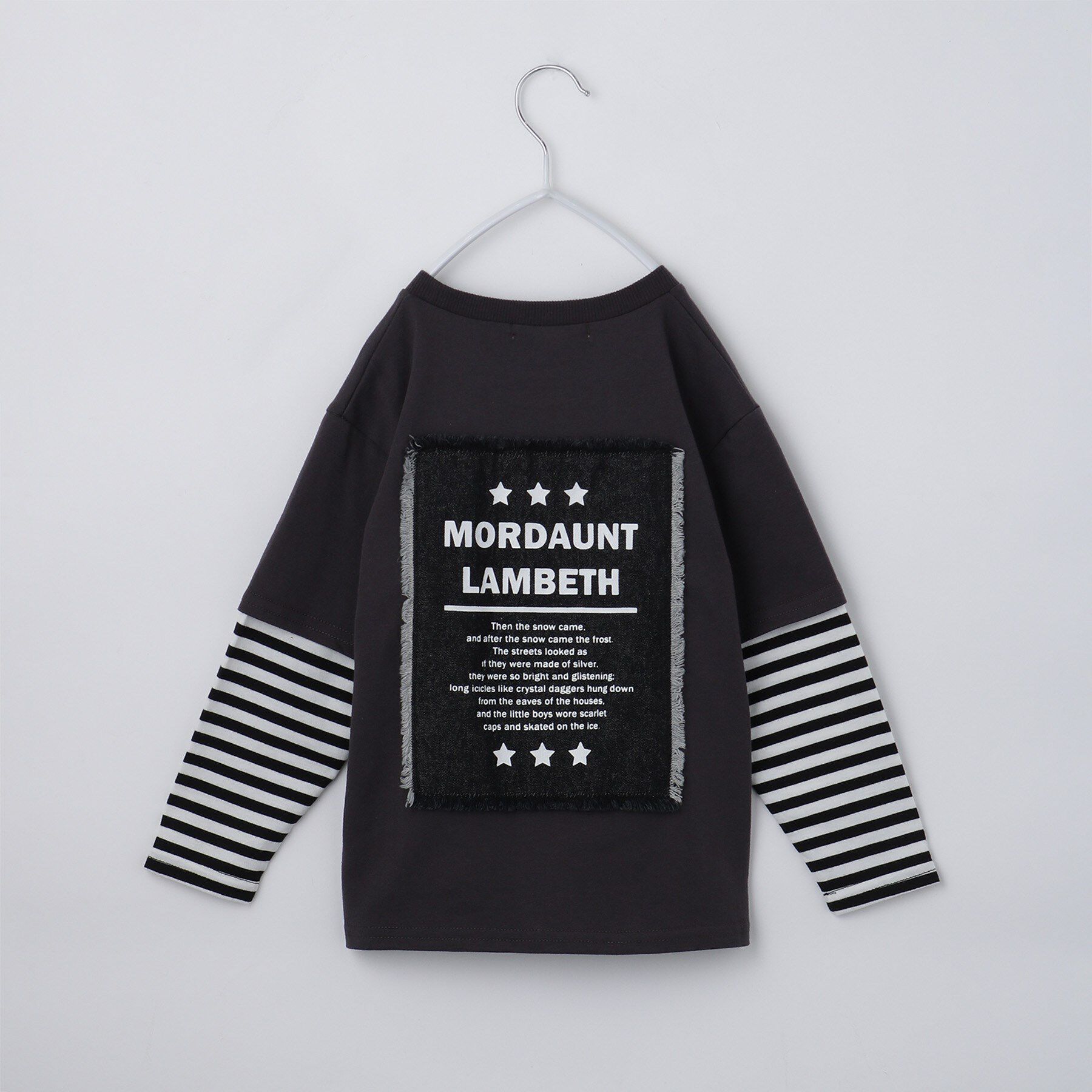 THE SHOP TK「【110－160】レイヤード風デニムアップリケロンTee」|Tシャツ・カットソー|