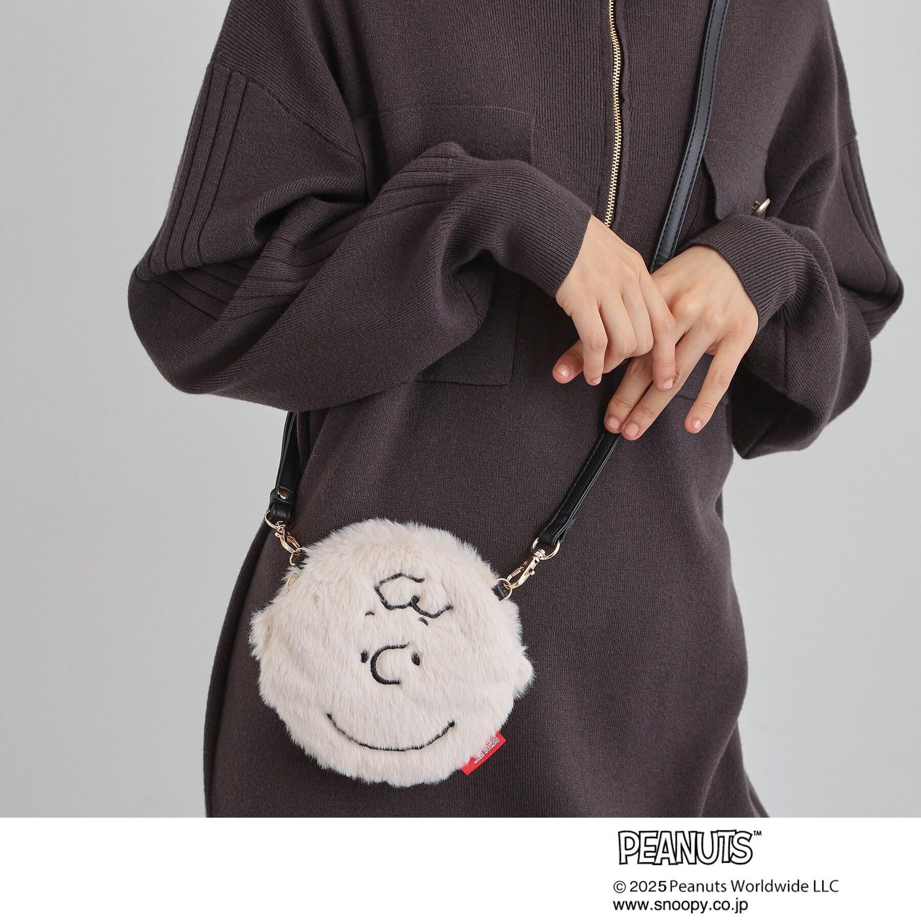 THE SHOP TK「PEANUTS/ピーナッツ チャーリー・ブラウン ファーポーチ」|ショルダー・メッセンジャー|