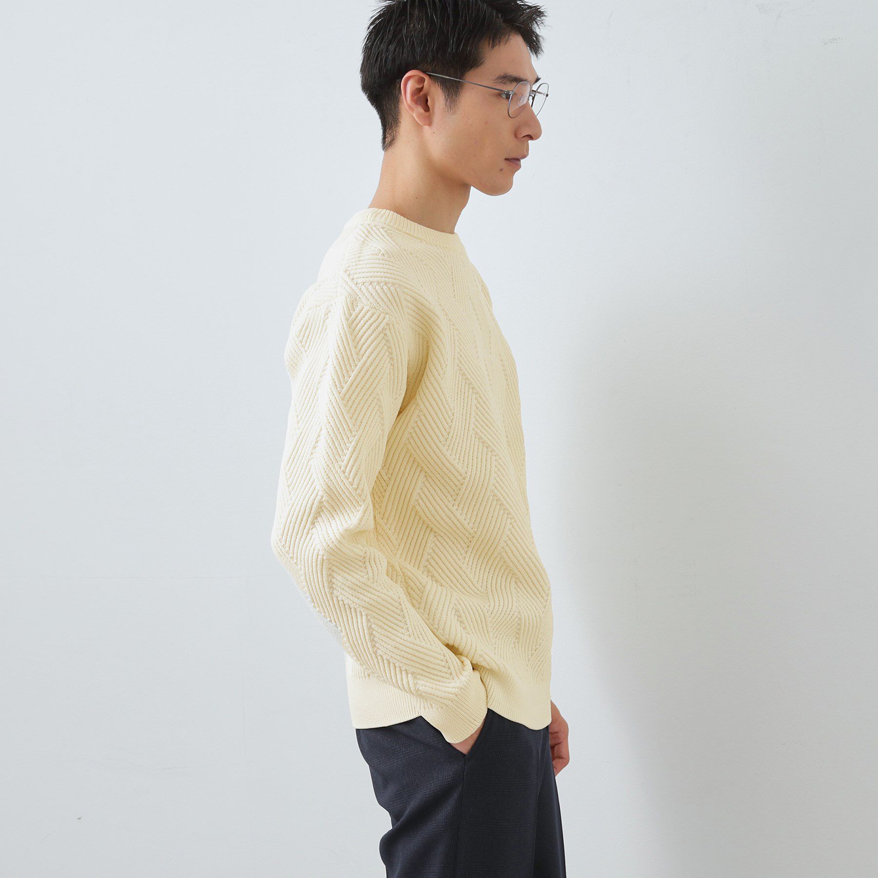 THE SHOP TK「【頑張りすぎないオシャレ】ミックスヤーンニット　洗濯機OK／軽量」|ニット・セーター|