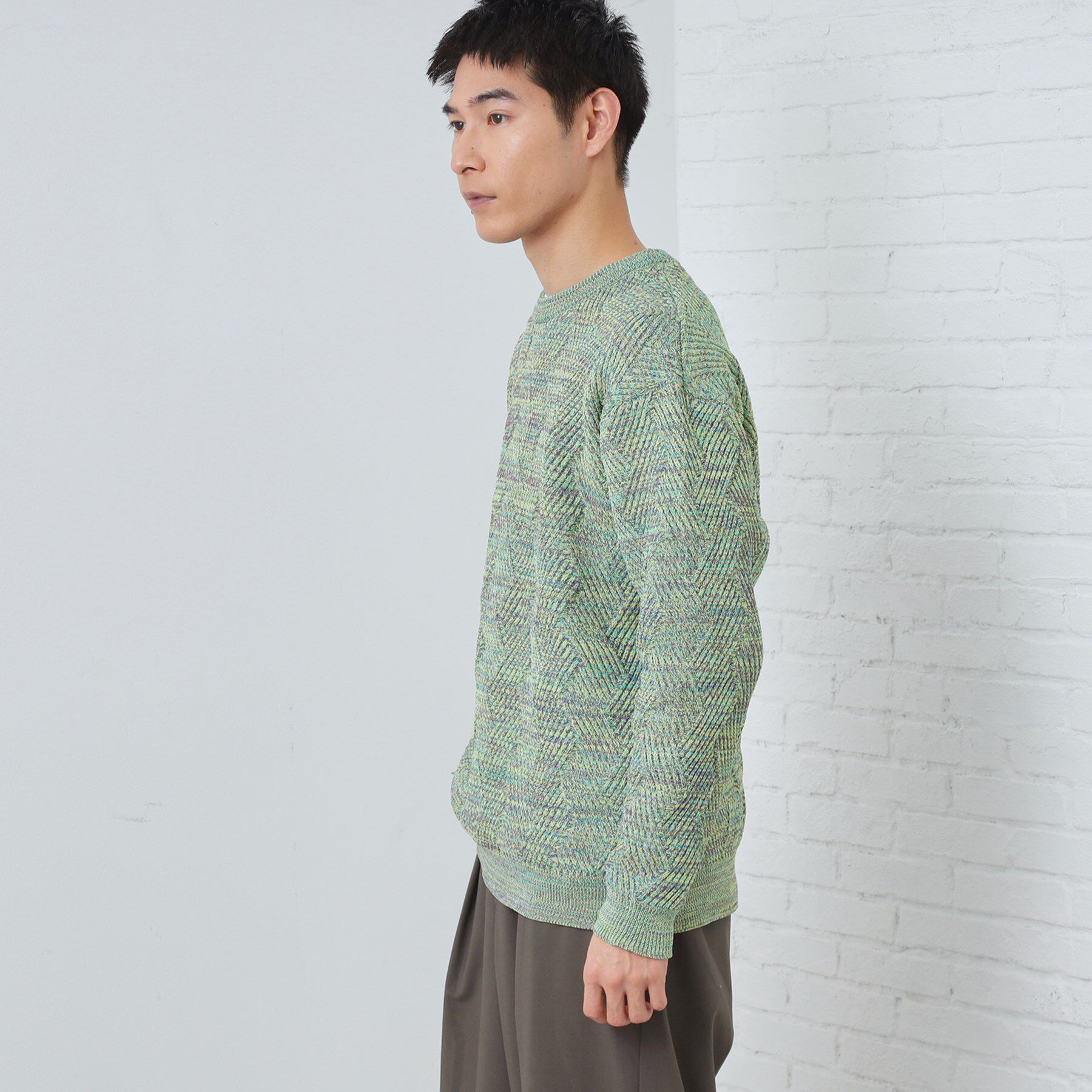 THE SHOP TK「【頑張りすぎないオシャレ】ミックスヤーンニット　洗濯機OK／軽量」|ニット・セーター|