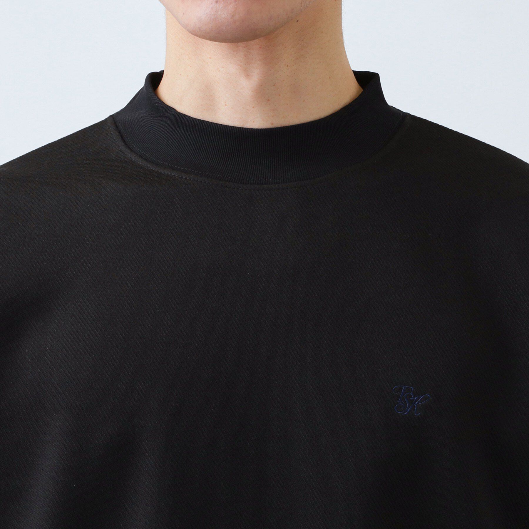 THE SHOP TK「ビジネス兼用 カルゼモックネック長袖Tシャツ 洗濯機OK/毛玉になりにくい」|Tシャツ・カットソー|