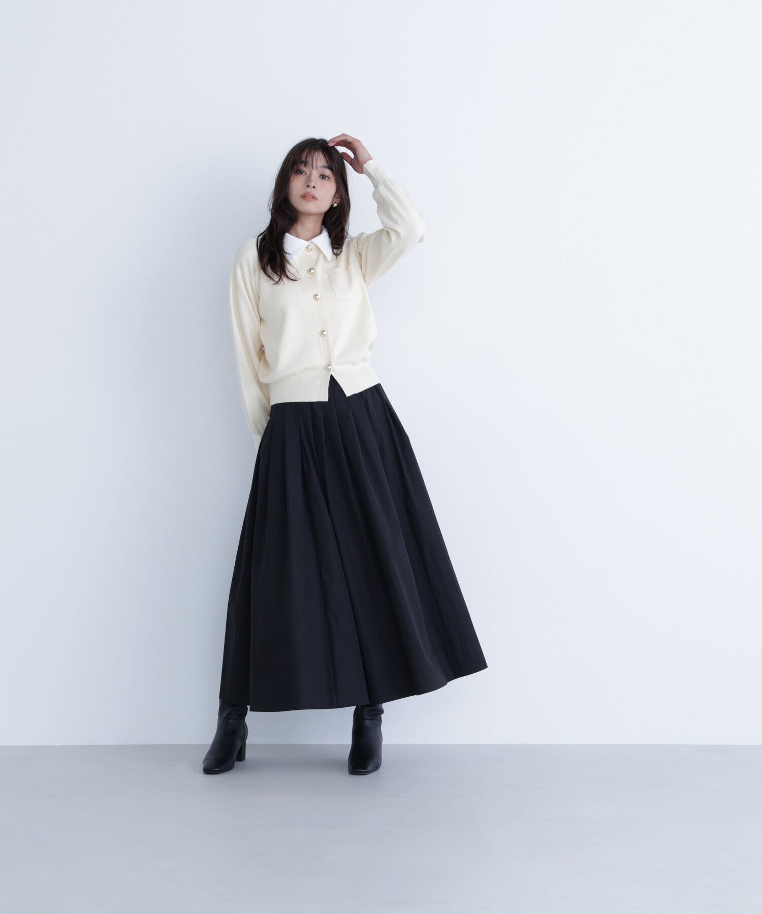  「タフタボリュームスカート」|スカート|