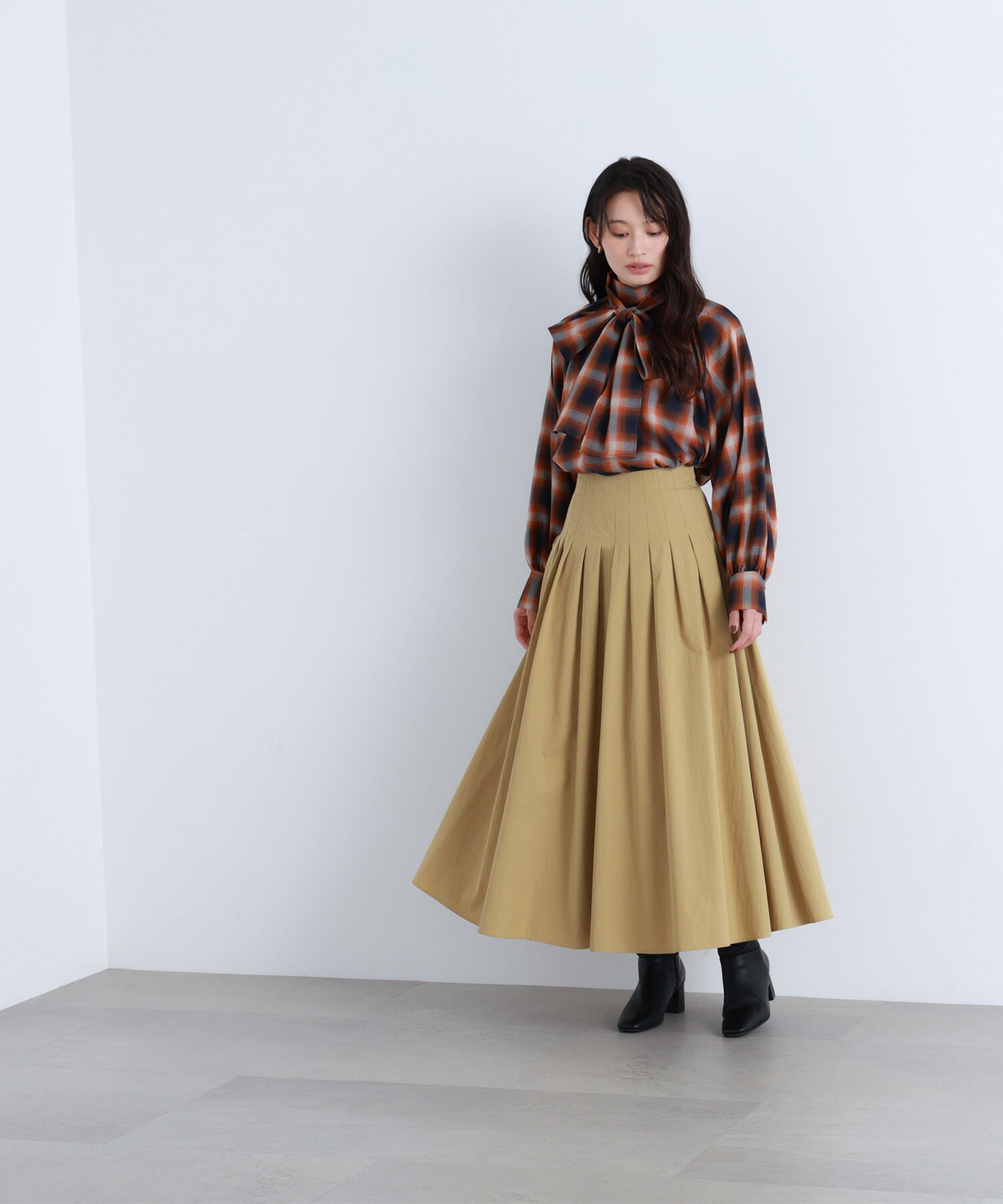  「タフタボリュームスカート」|スカート|
