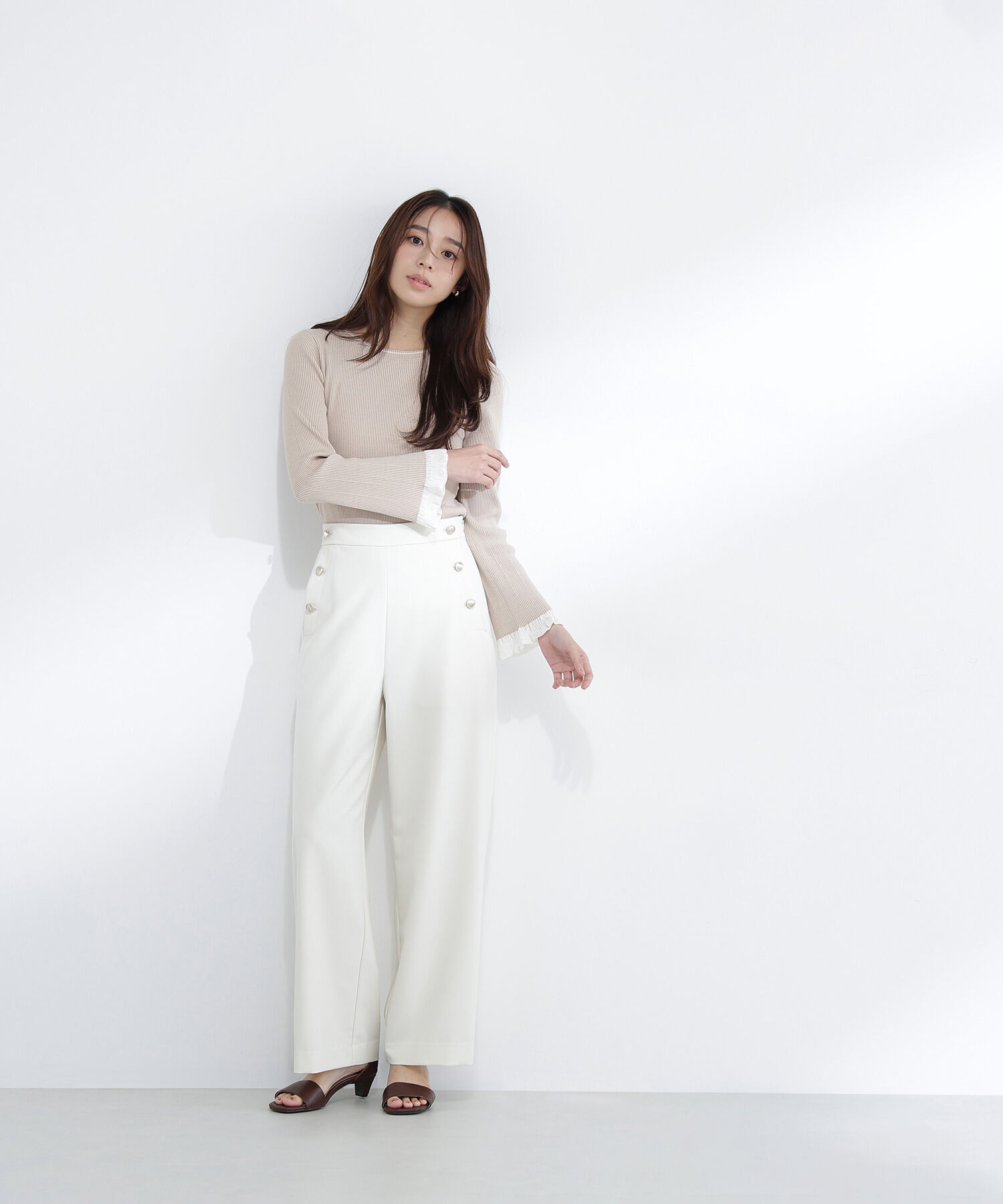  「レーシーカフスリブニット」|ニット・セーター|