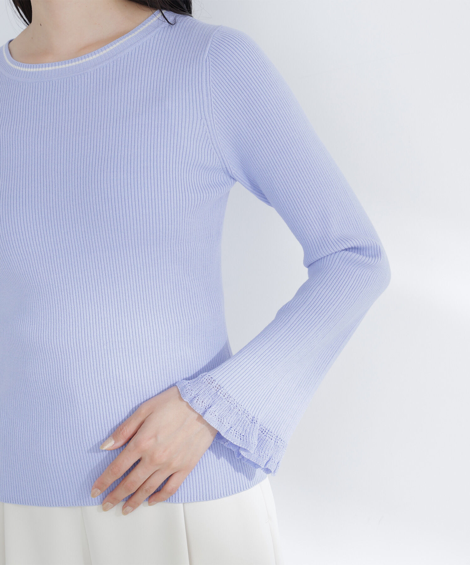  「レーシーカフスリブニット」|ニット・セーター|