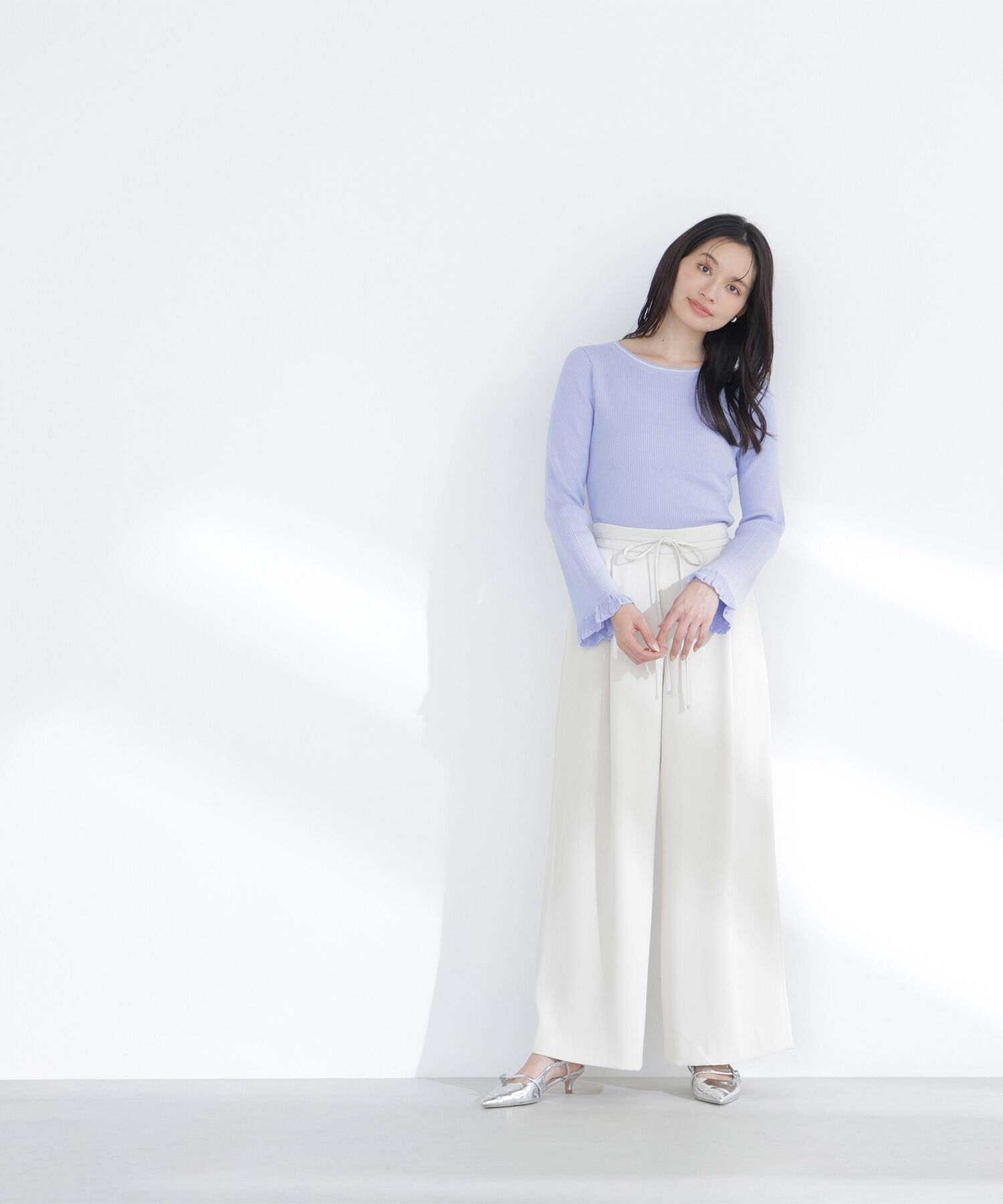  「レーシーカフスリブニット」|ニット・セーター|