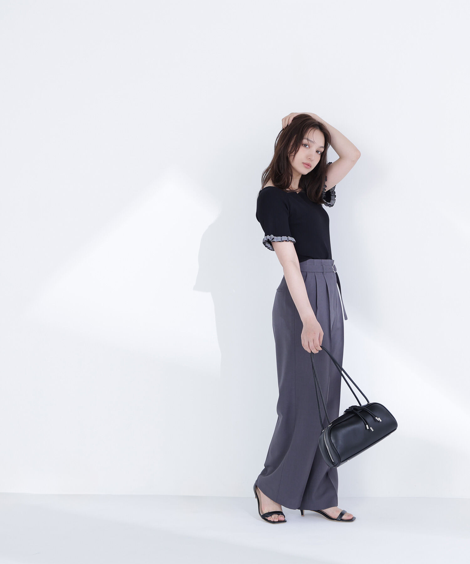  「タックステッチベルテッドパンツ」|その他|