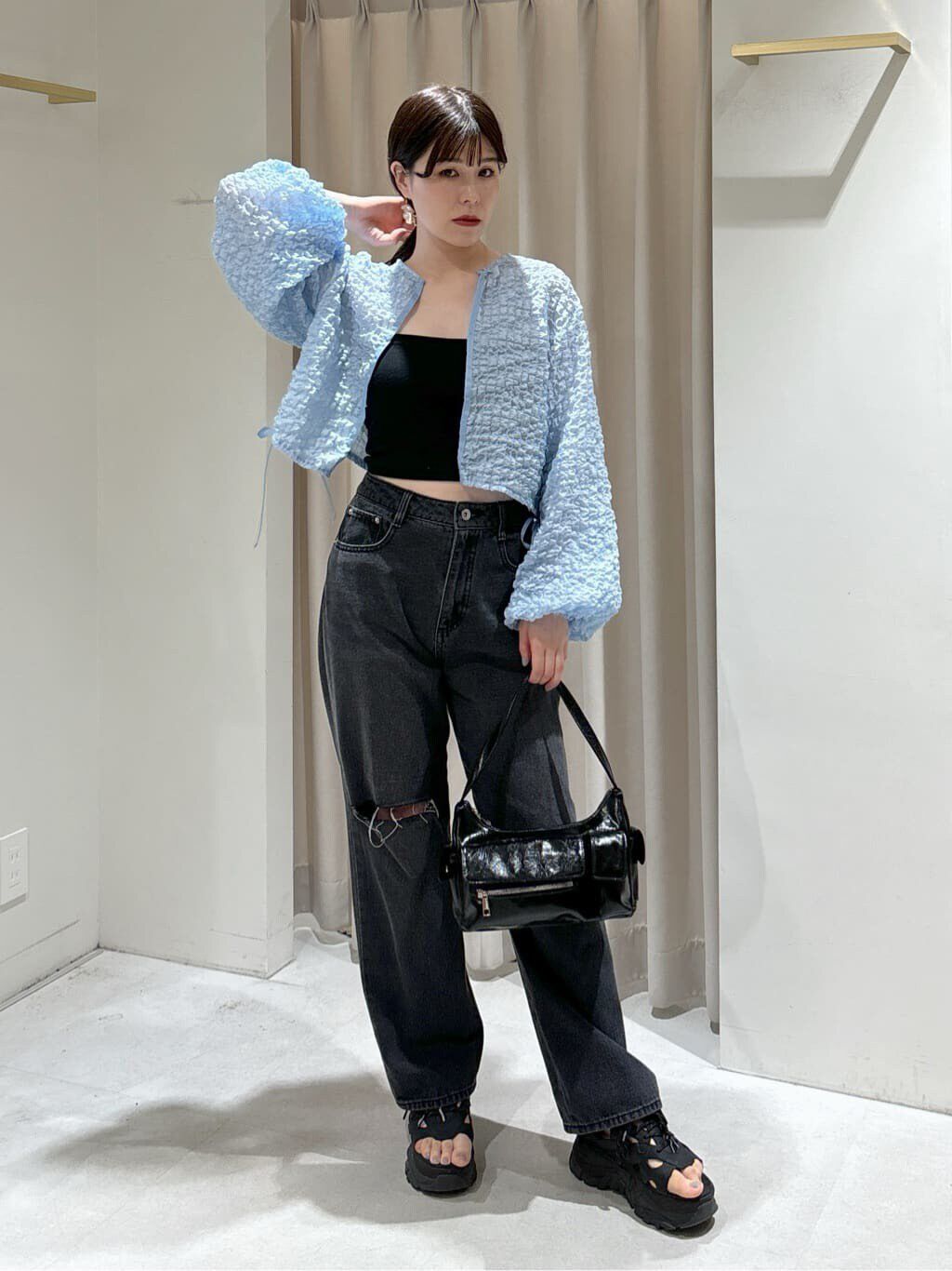  「[低身長サイズ/Sシリーズ]ニーカットストレートデニムパンツ」|その他|