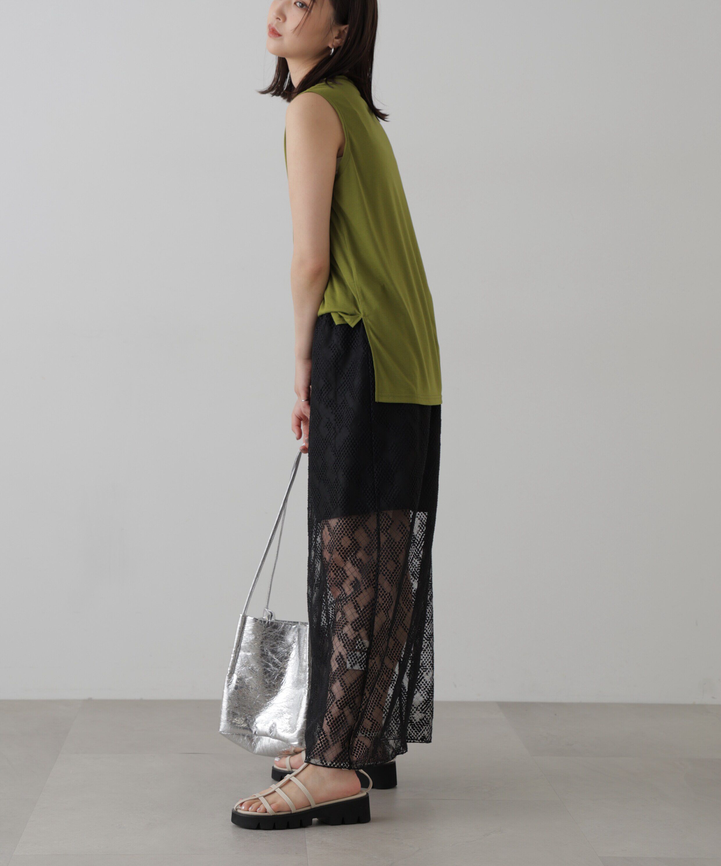  「サイドスリットタンクトップ」|Tシャツ・カットソー|