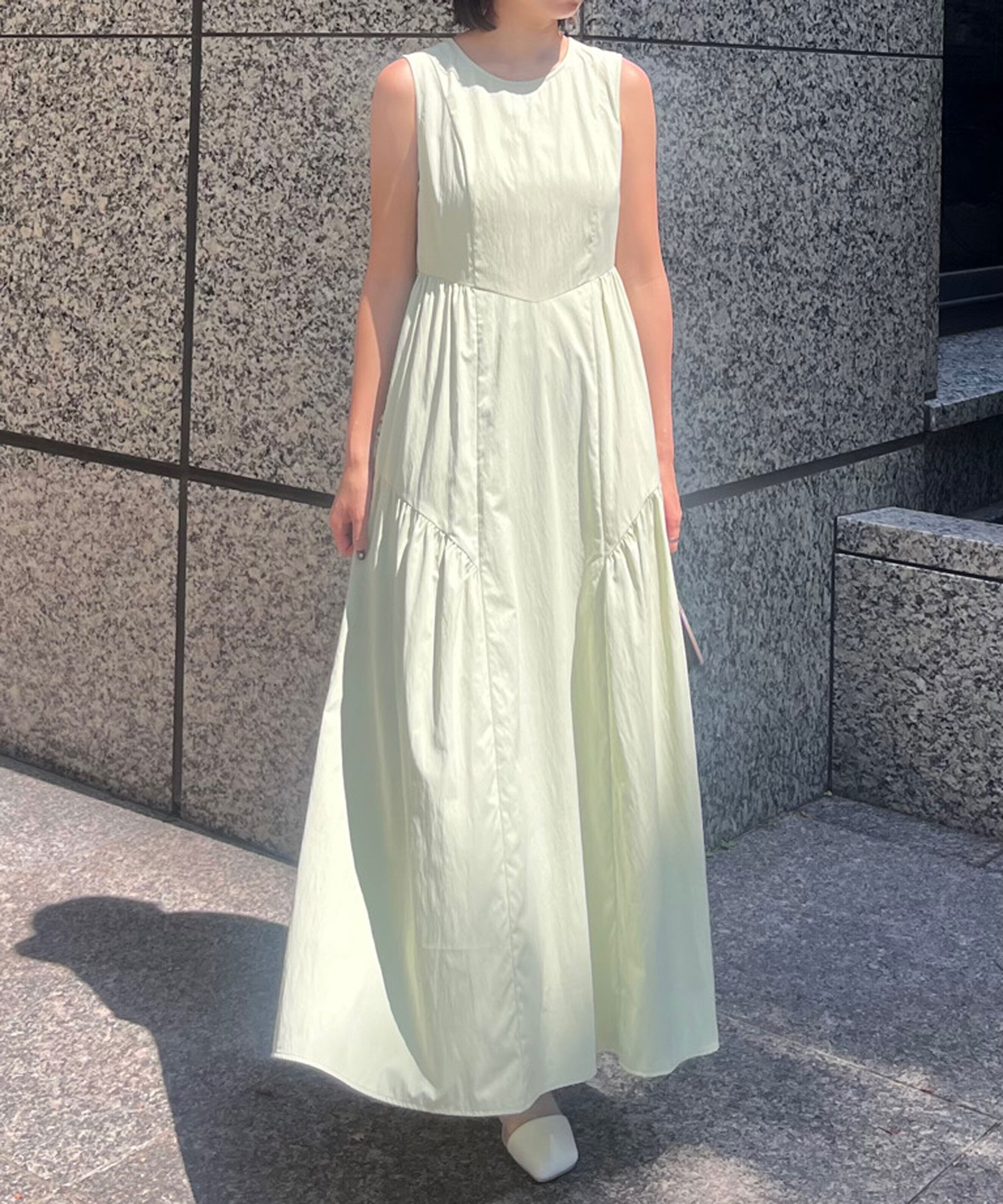  「タイプライターギャザーマキシワンピース」|ワンピース|