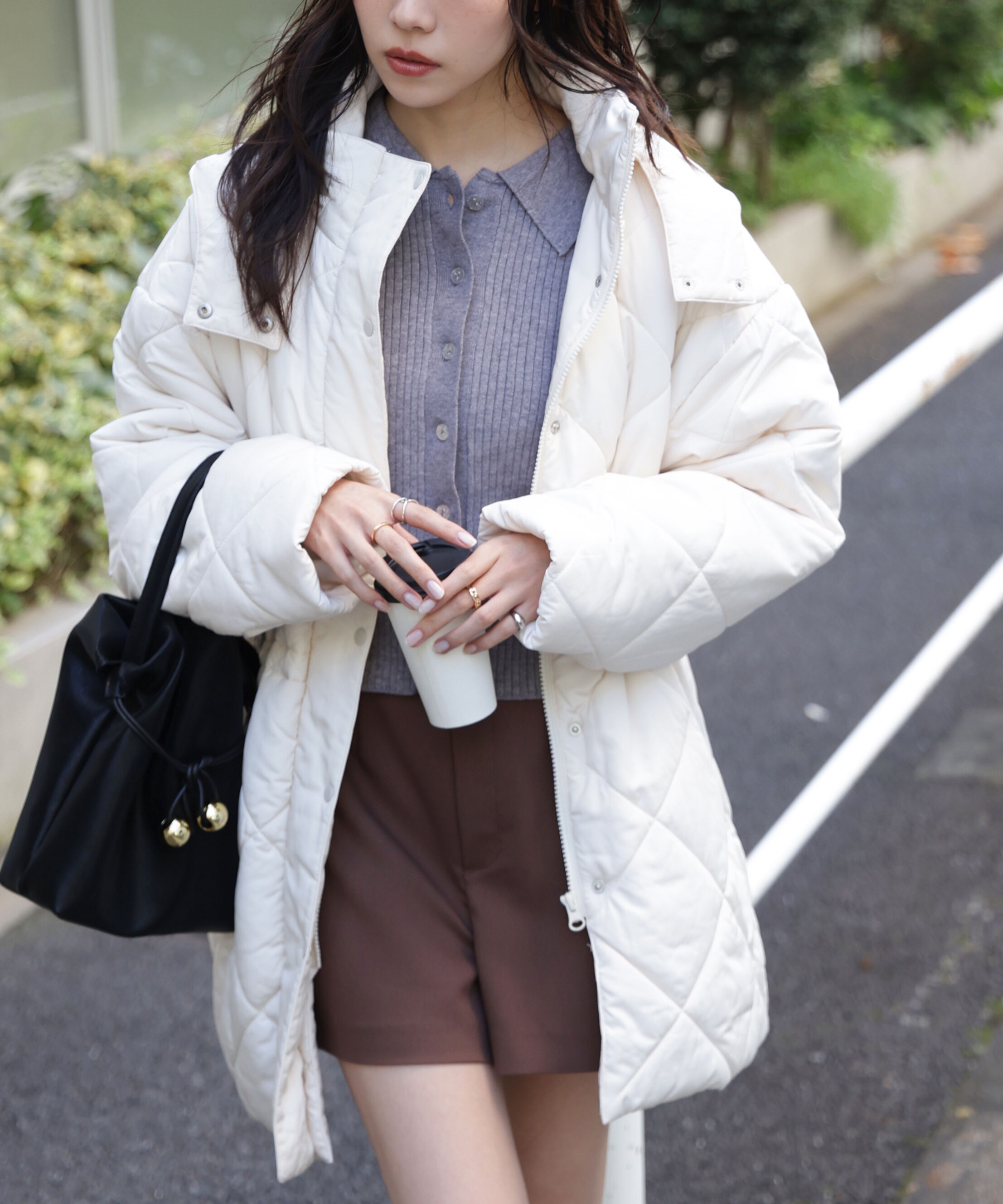  「ウエストドロストキルティングコート」|その他|