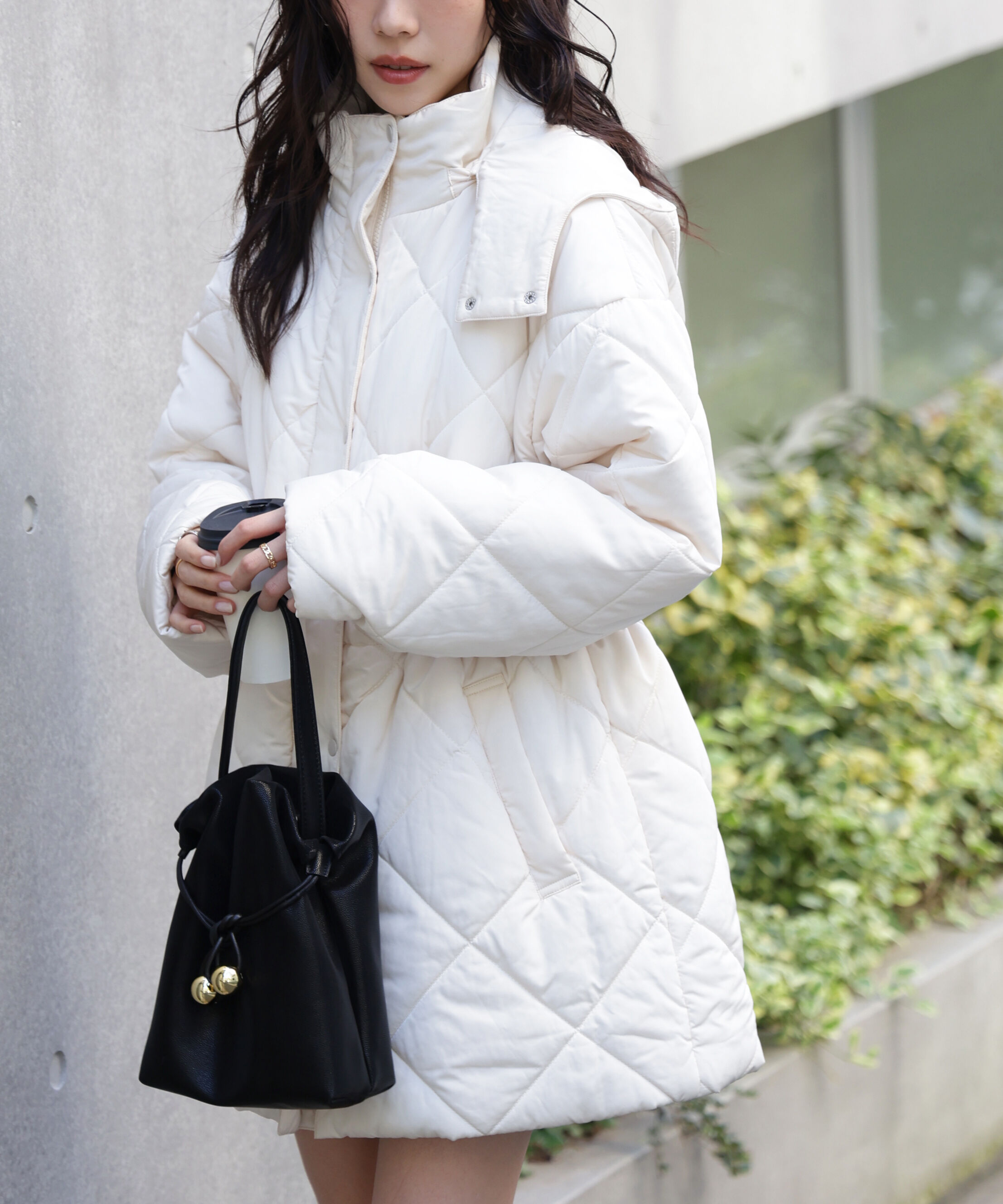  「ウエストドロストキルティングコート」|その他|