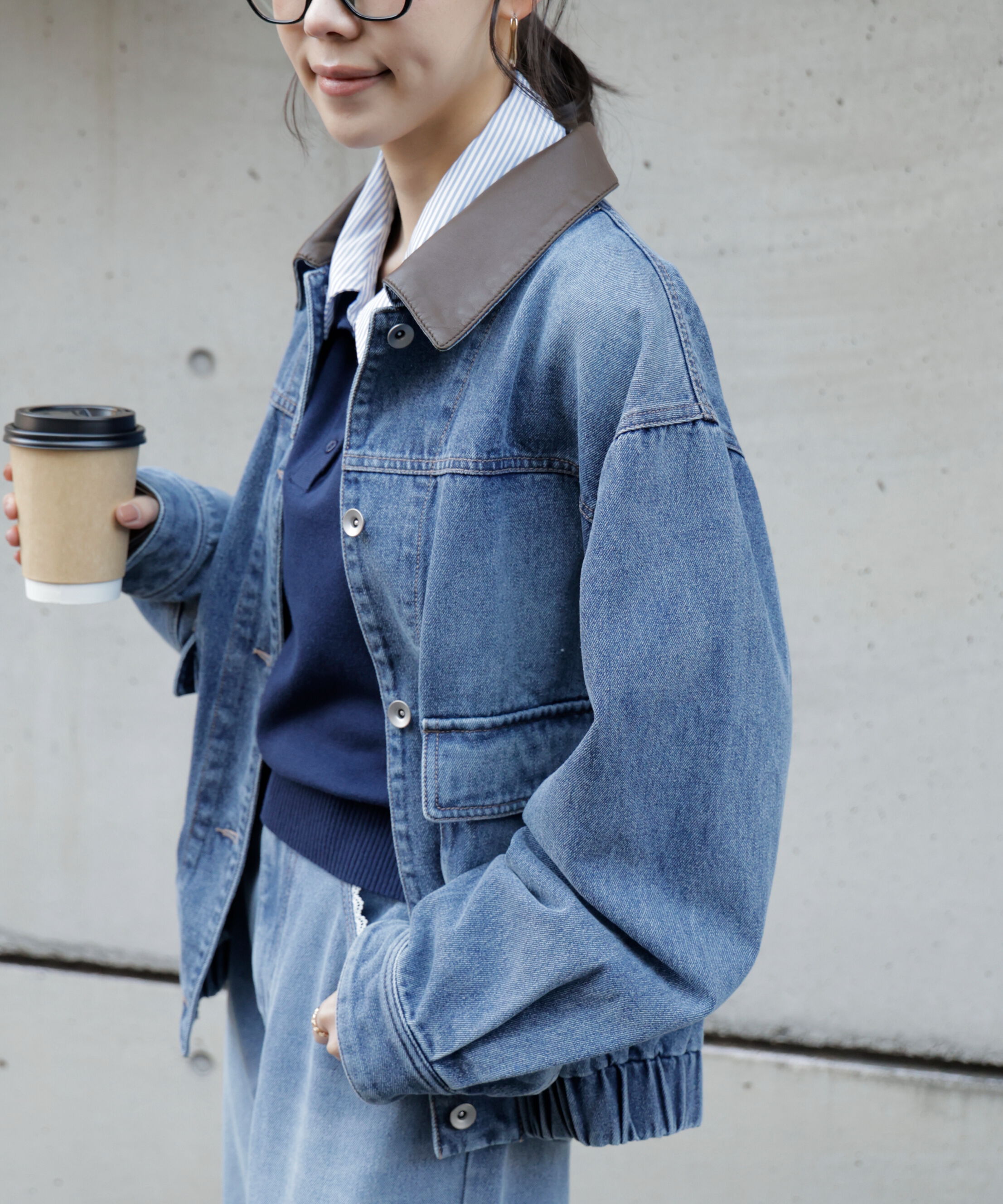  「バイカラーワークジャケット」|ブルゾン・スタジャン|ライトインデ 2